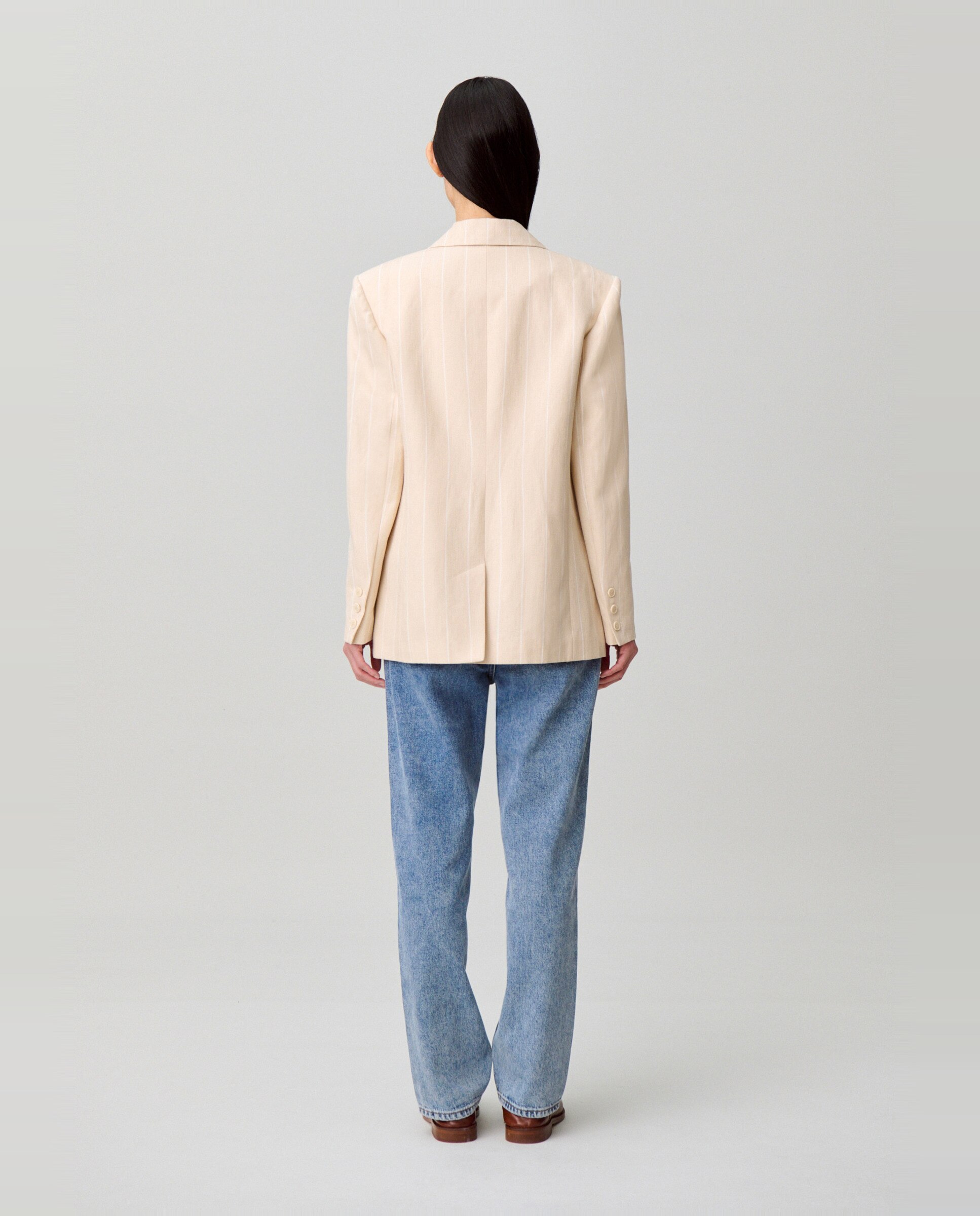 Blazer de mujer entallado con solapas - Claudie Pierlot - Natural Natural-2