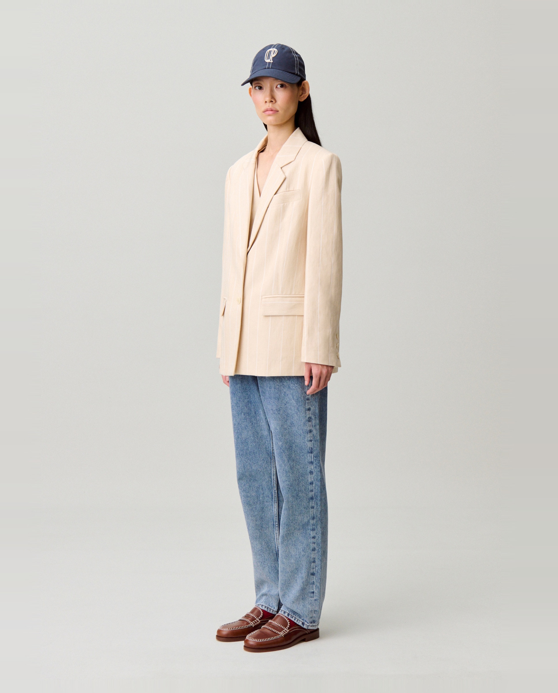 Blazer de mujer entallado con solapas - Claudie Pierlot - Natural Natural-3