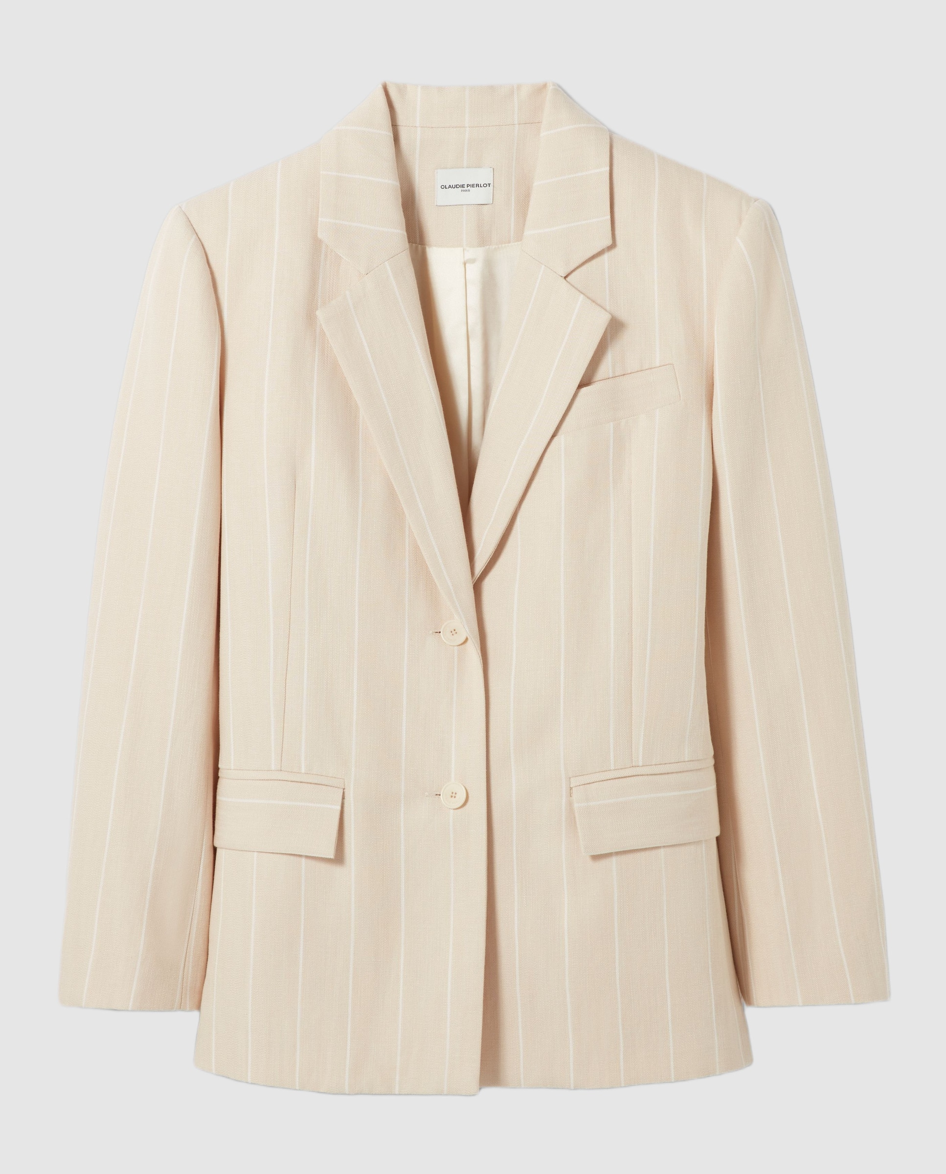 Blazer de mujer entallado con solapas - Claudie Pierlot - Natural Natural-6