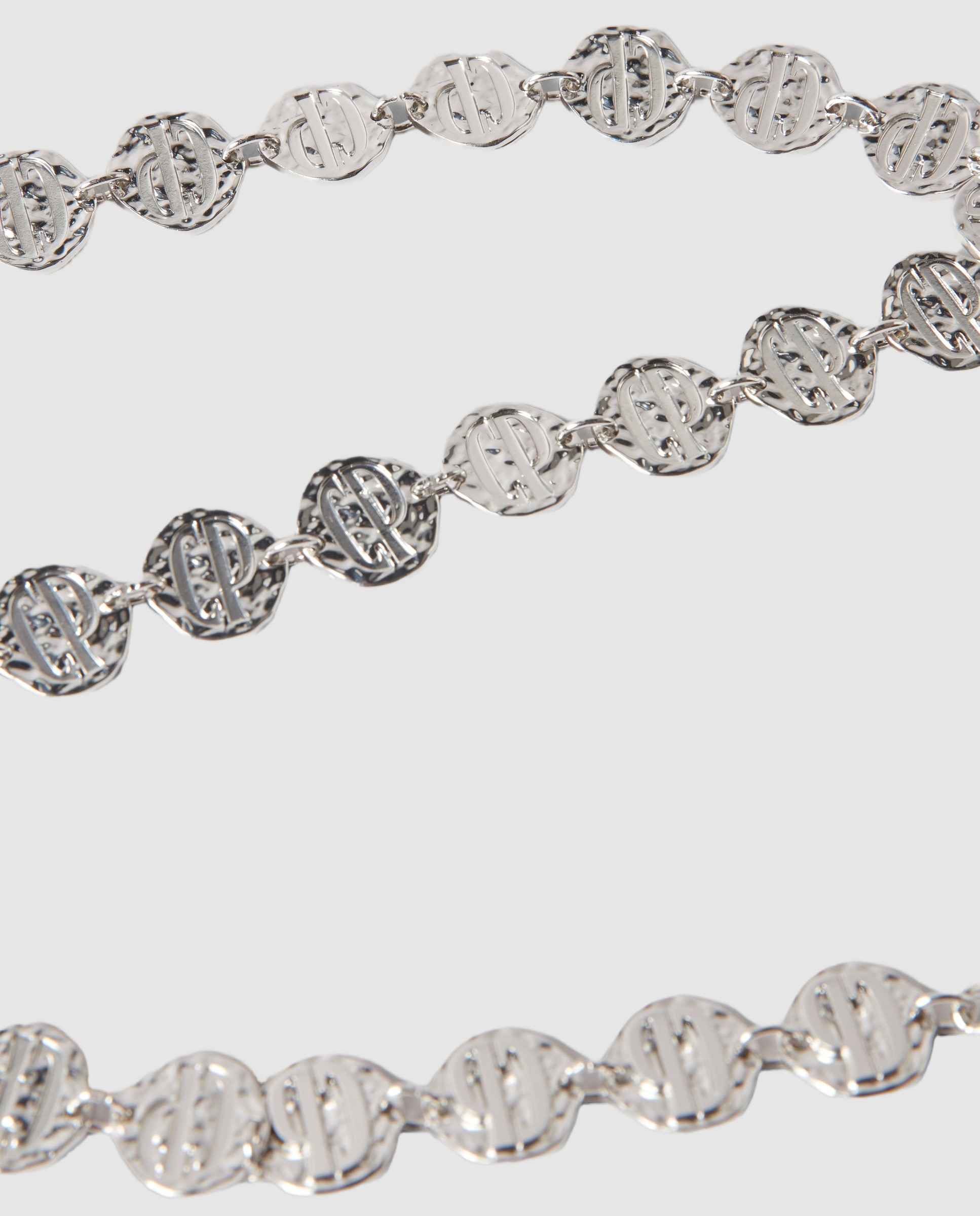 Cinturón de mujer de cadena con medallones y cierre ajustable de fiesta - Claudie Pierlot - Plata Plata-2