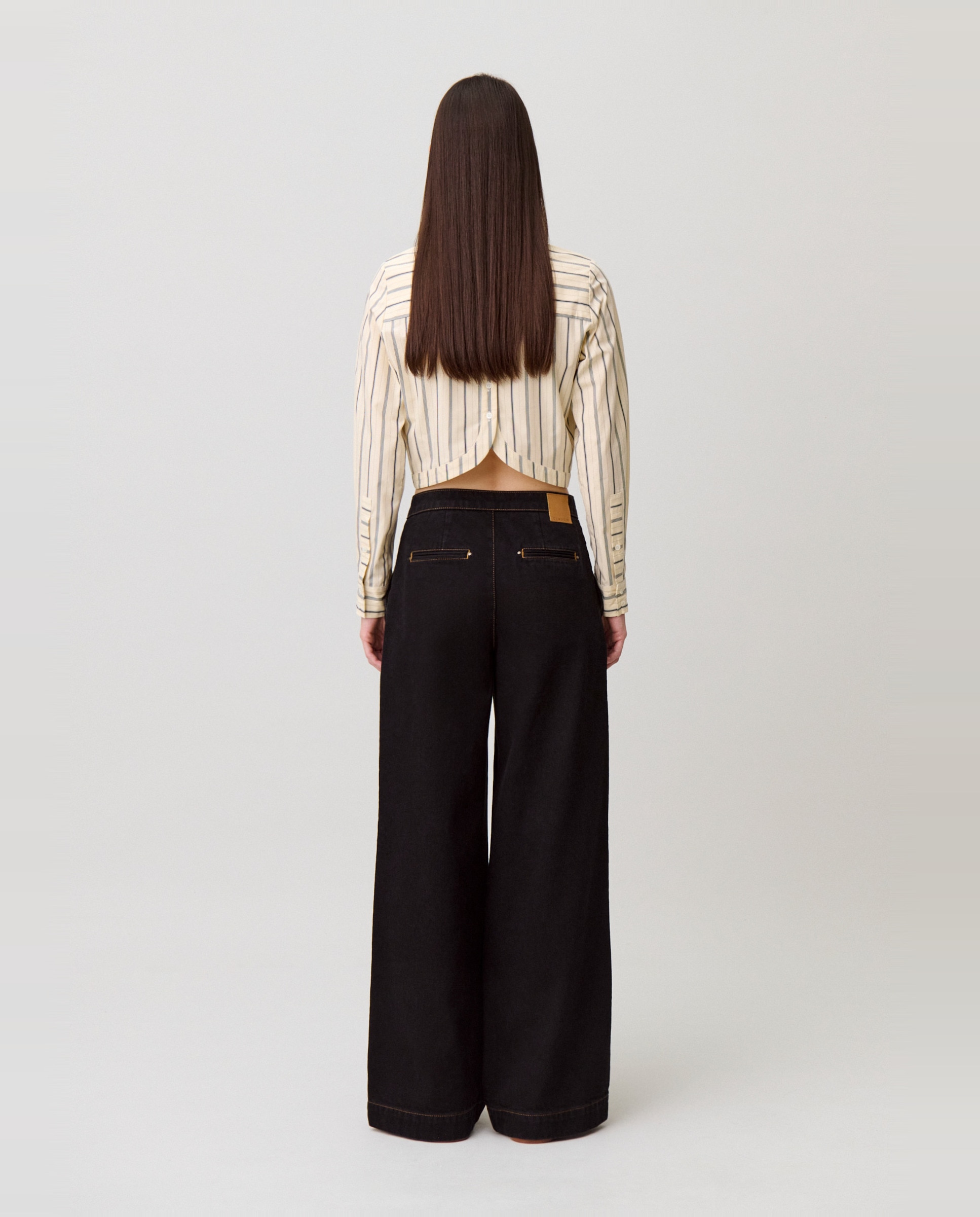 Vaquero ancho de mujer marinero - Claudie Pierlot - Negro Negro-3