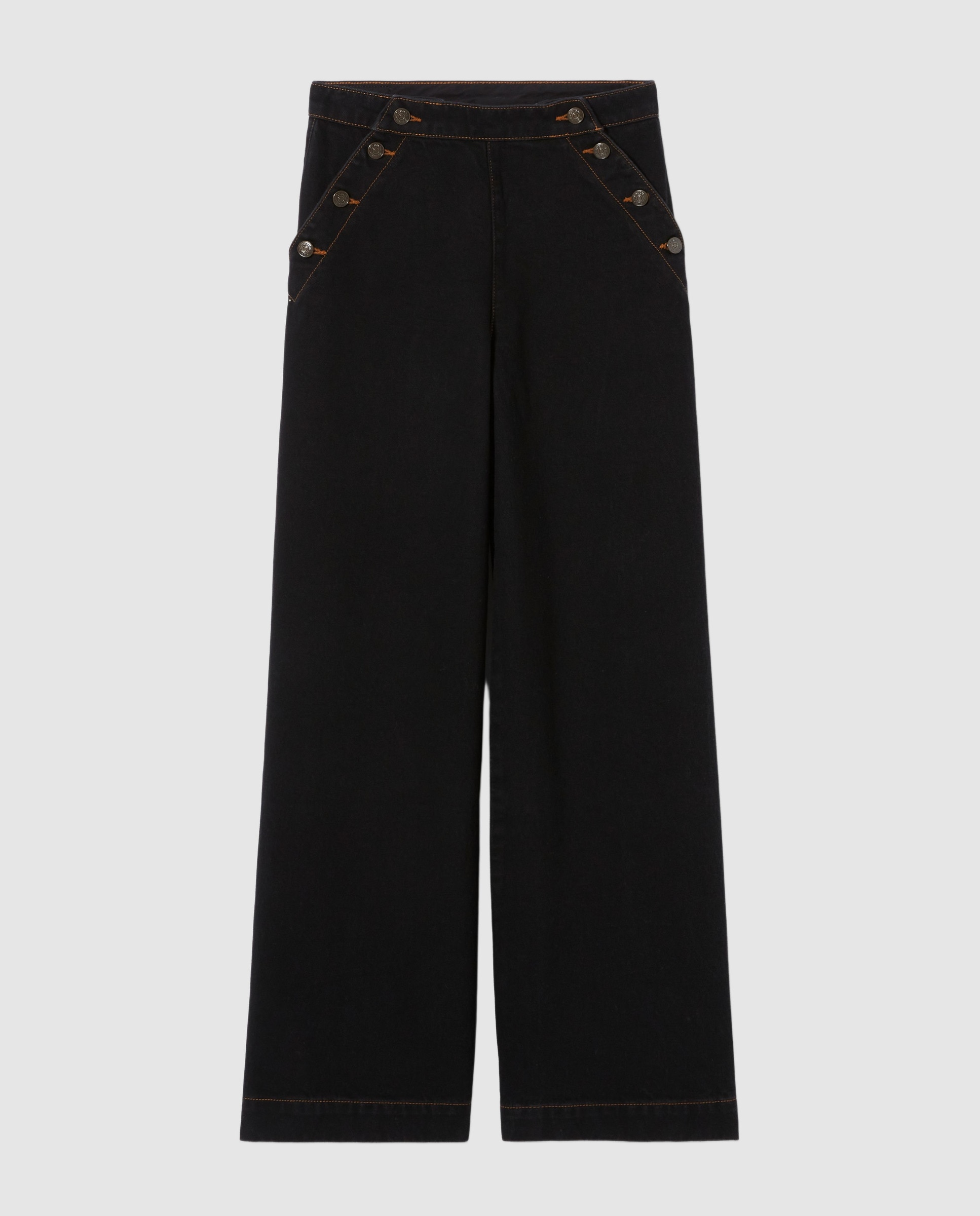 Vaquero ancho de mujer marinero - Claudie Pierlot - Negro Negro-6