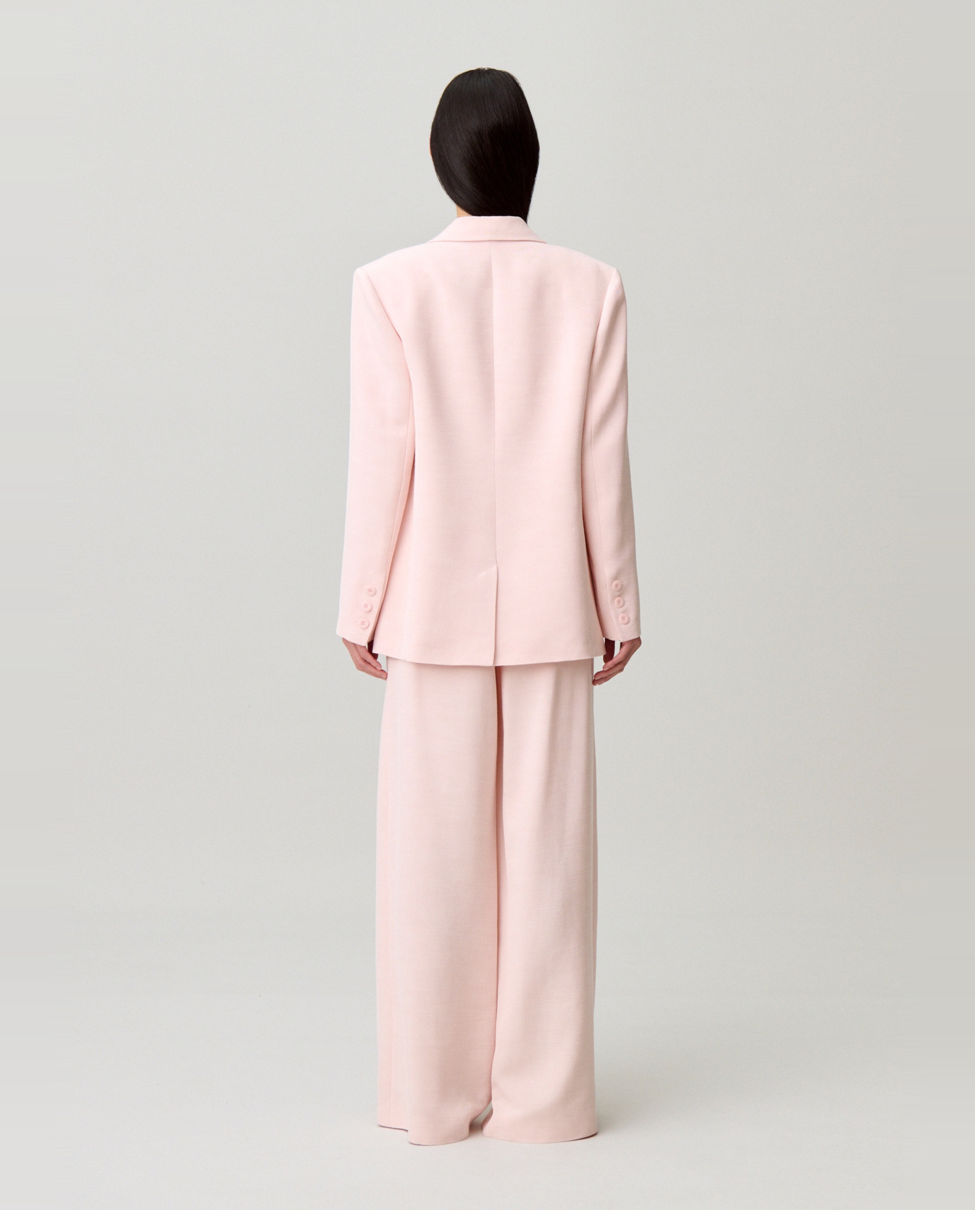 Blazer de mujer de sastre corte recto - Claudie Pierlot - Rosa claro Rosa claro-2