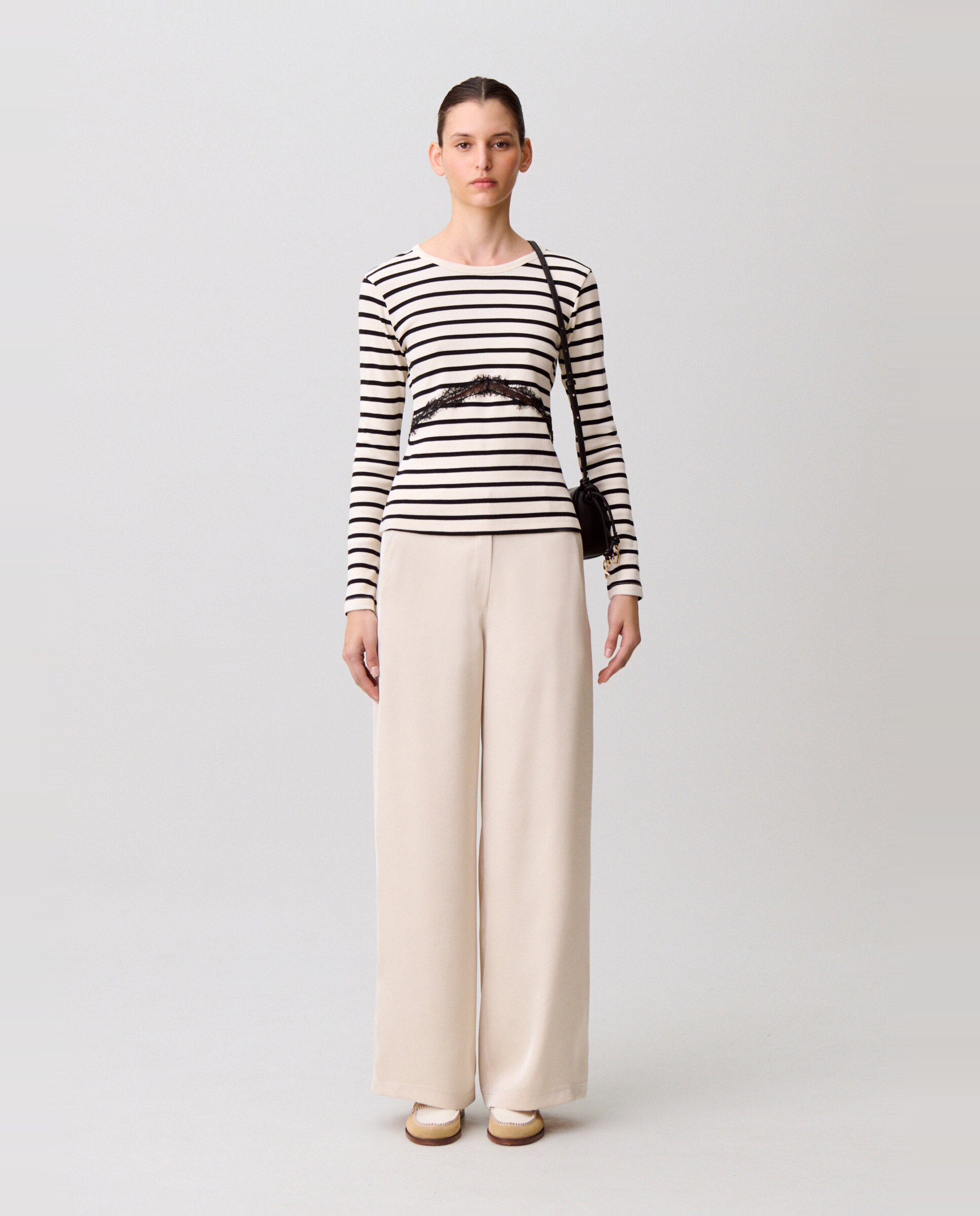 Pantalón de mujer satinado recto