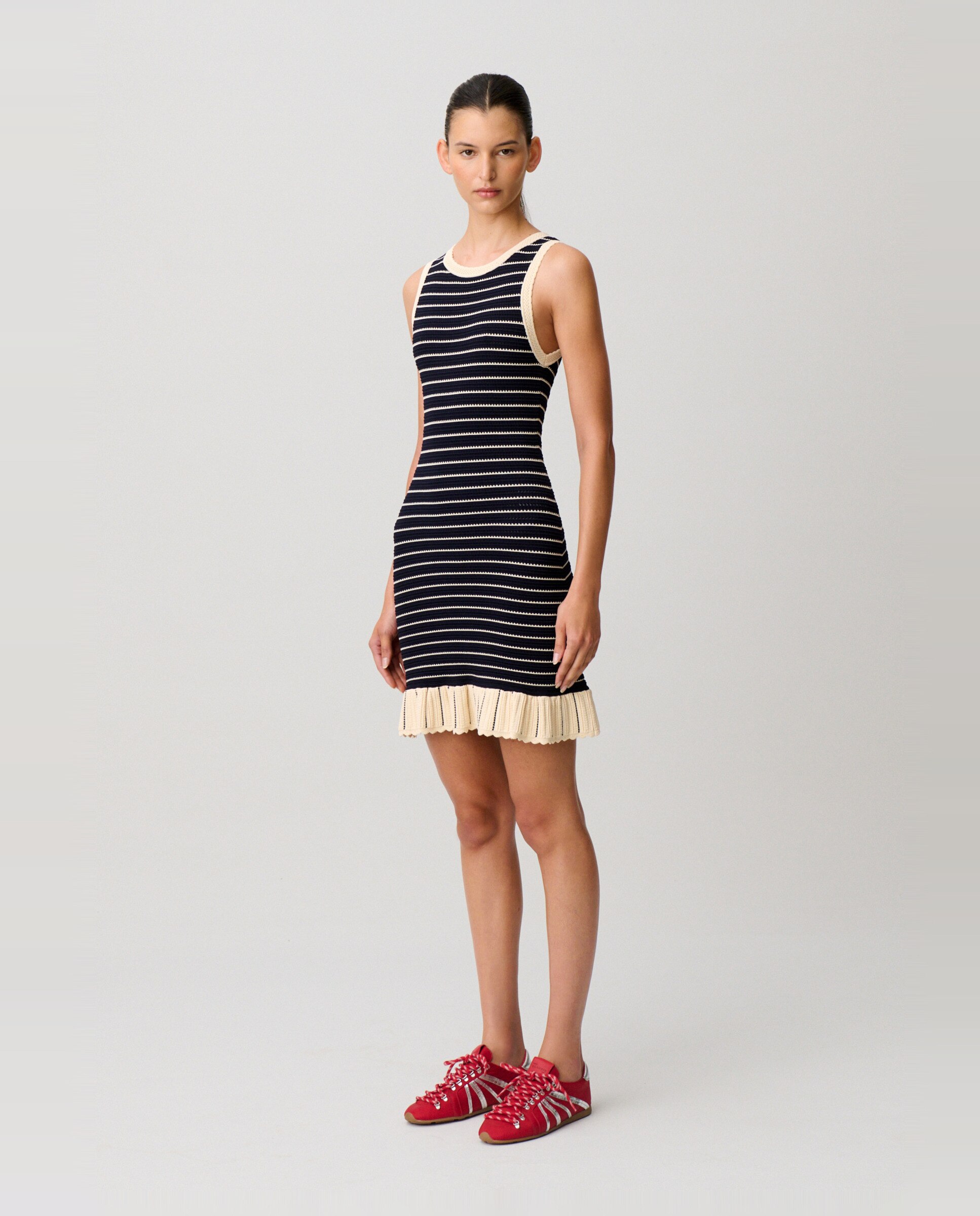 Vestido corto de punto a rayas - Claudie Pierlot - Multicolor Multicolor-2