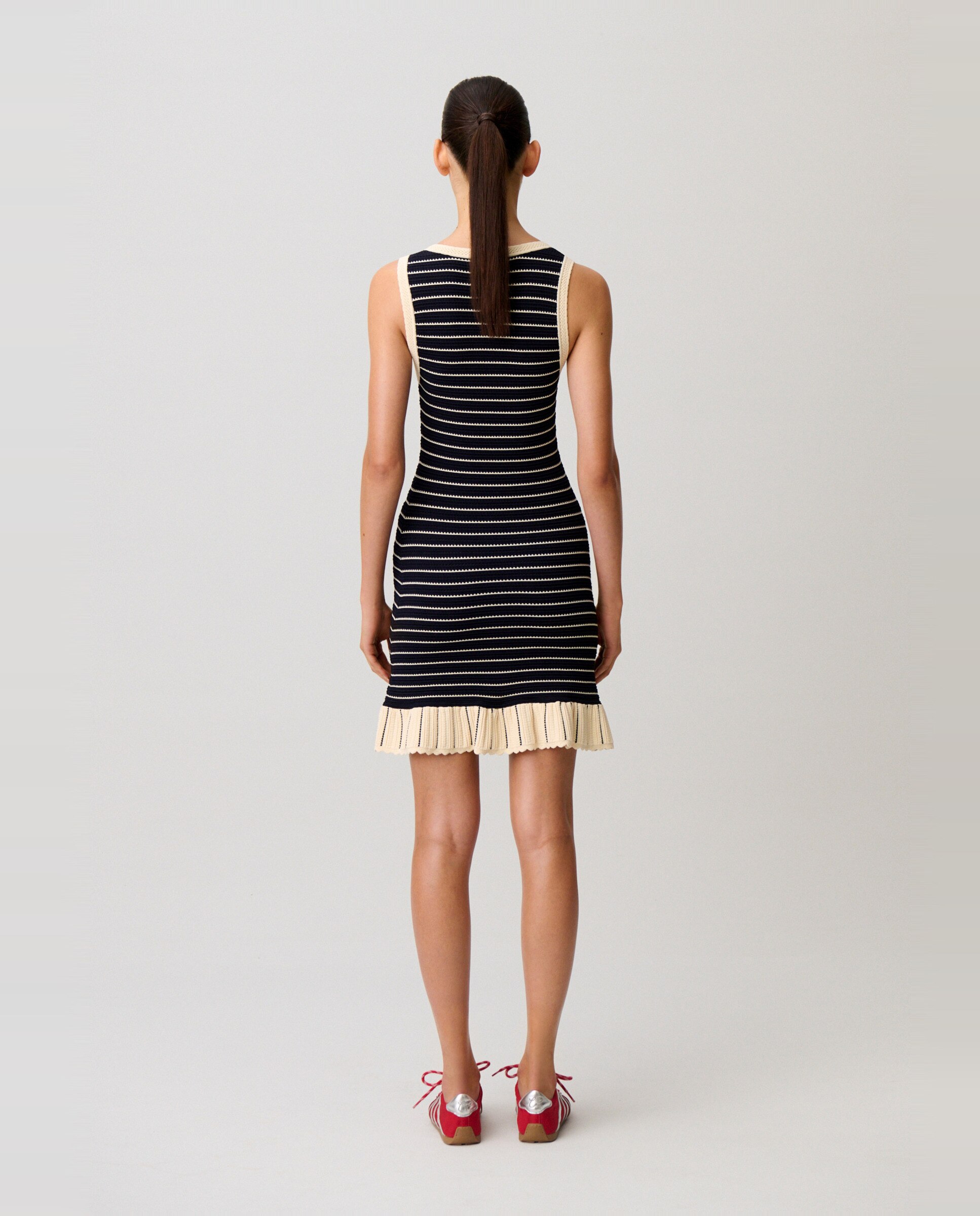 Vestido corto de punto a rayas - Claudie Pierlot - Multicolor Multicolor-3