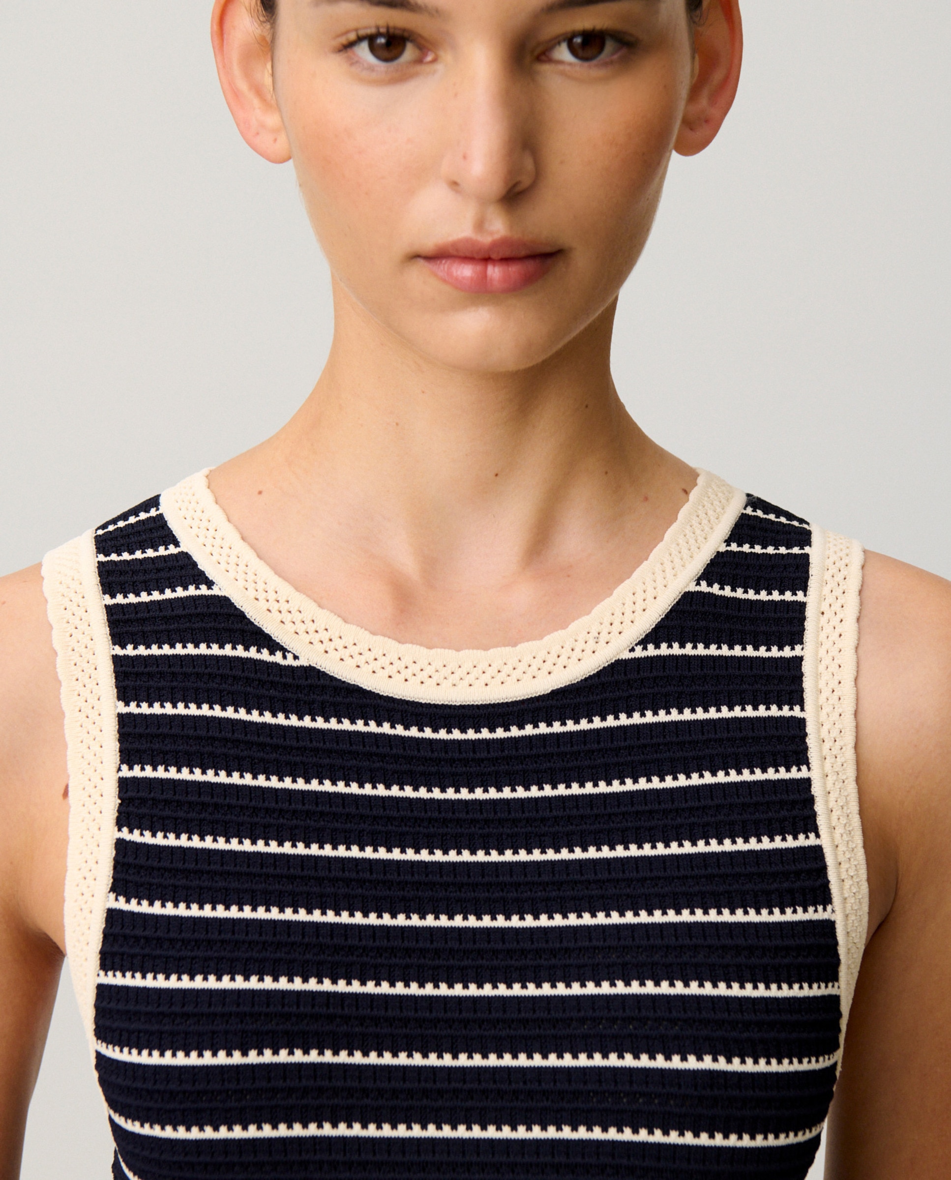 Vestido corto de punto a rayas - Claudie Pierlot - Multicolor Multicolor-4