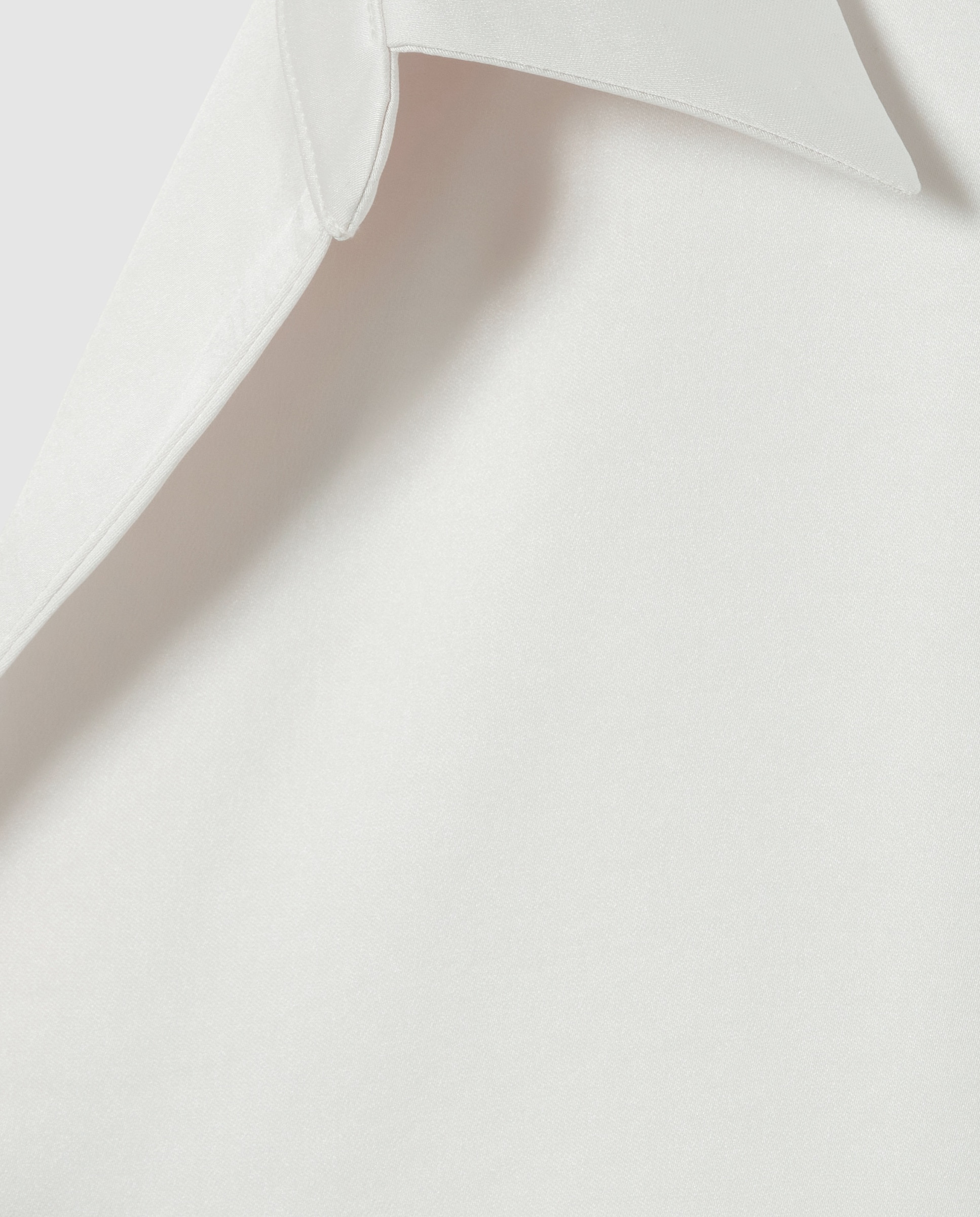 Blusa de mujer fluida con cuello abierto y solapas - Claudie Pierlot - Blanco Blanco-7