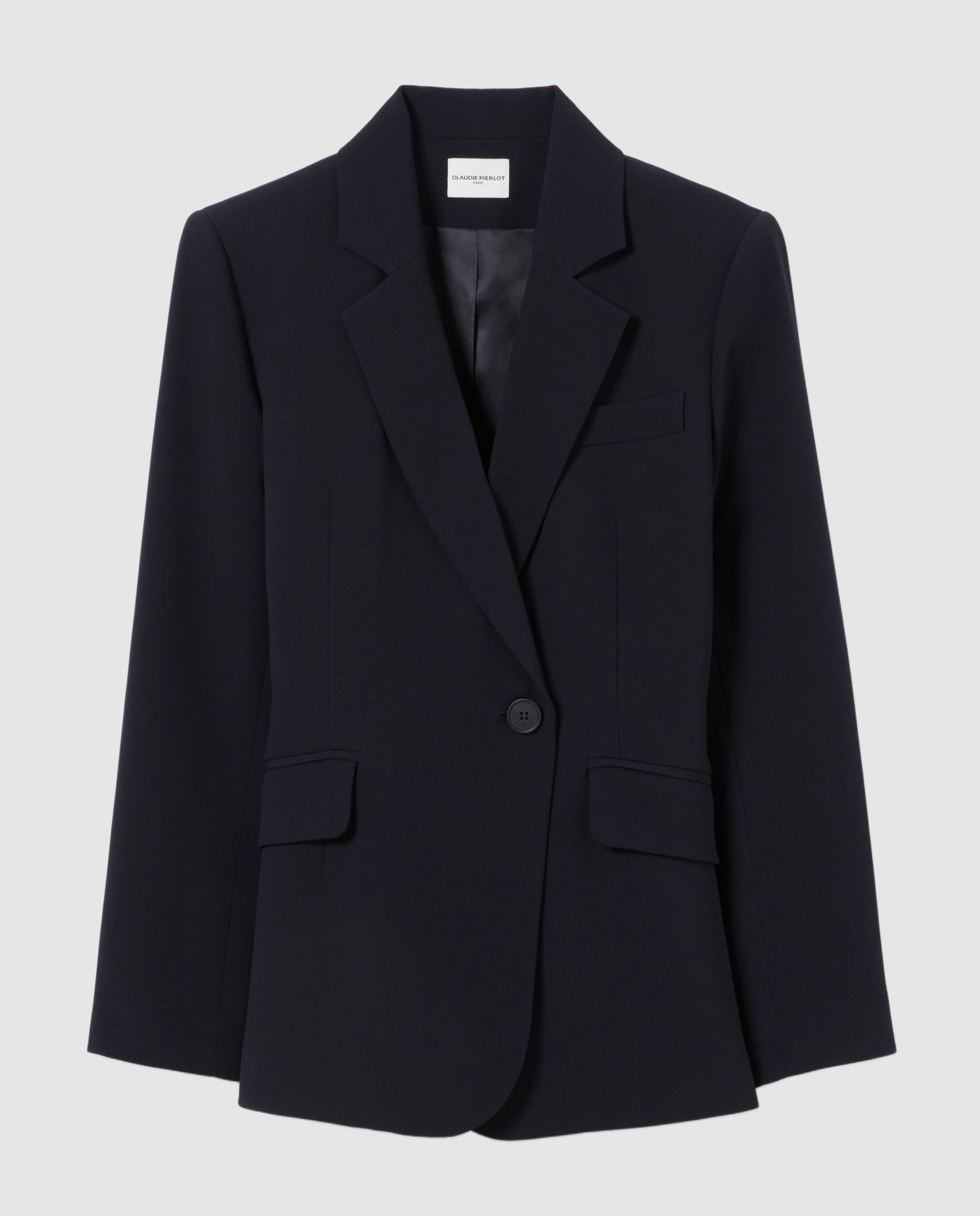 Americana de mujer clásica de sastre cruzada - Claudie Pierlot - Azul marino Azul marino-6