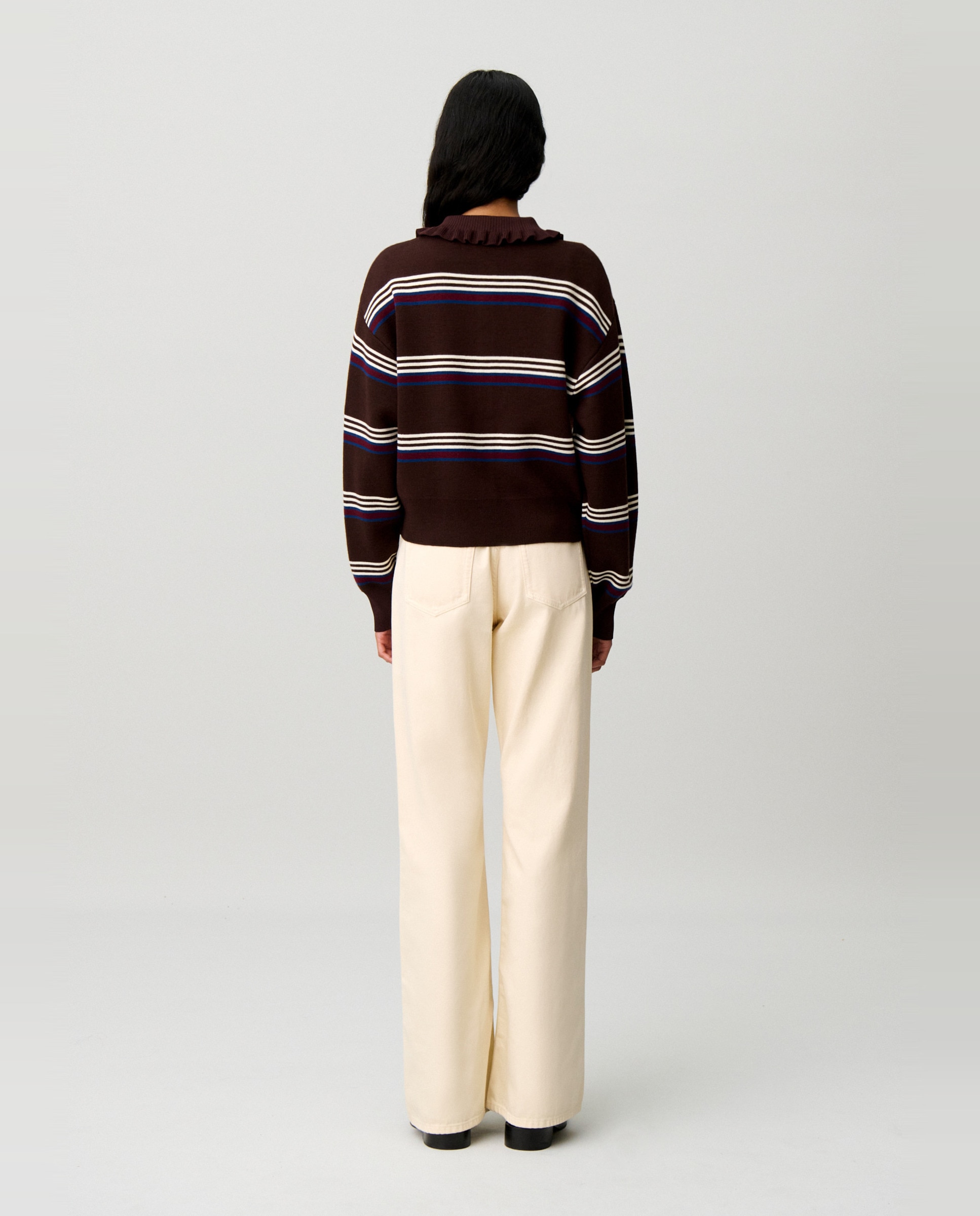 Cárdigan de punto de mujer a rayas de manga larga - Claudie Pierlot - Multicolor Multicolor-2