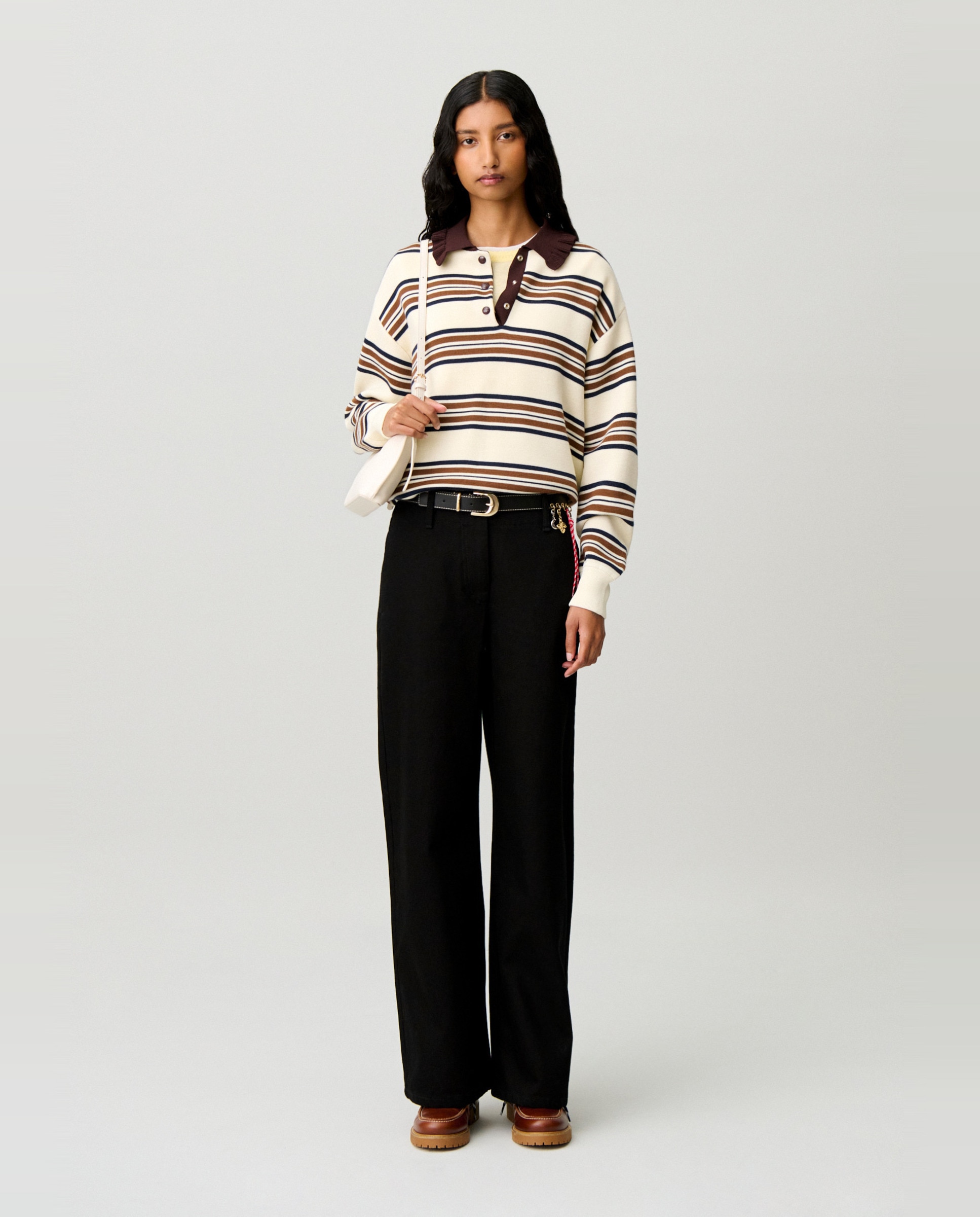 Vaquero de mujer ancho y recto - Claudie Pierlot - Negro Negro-1