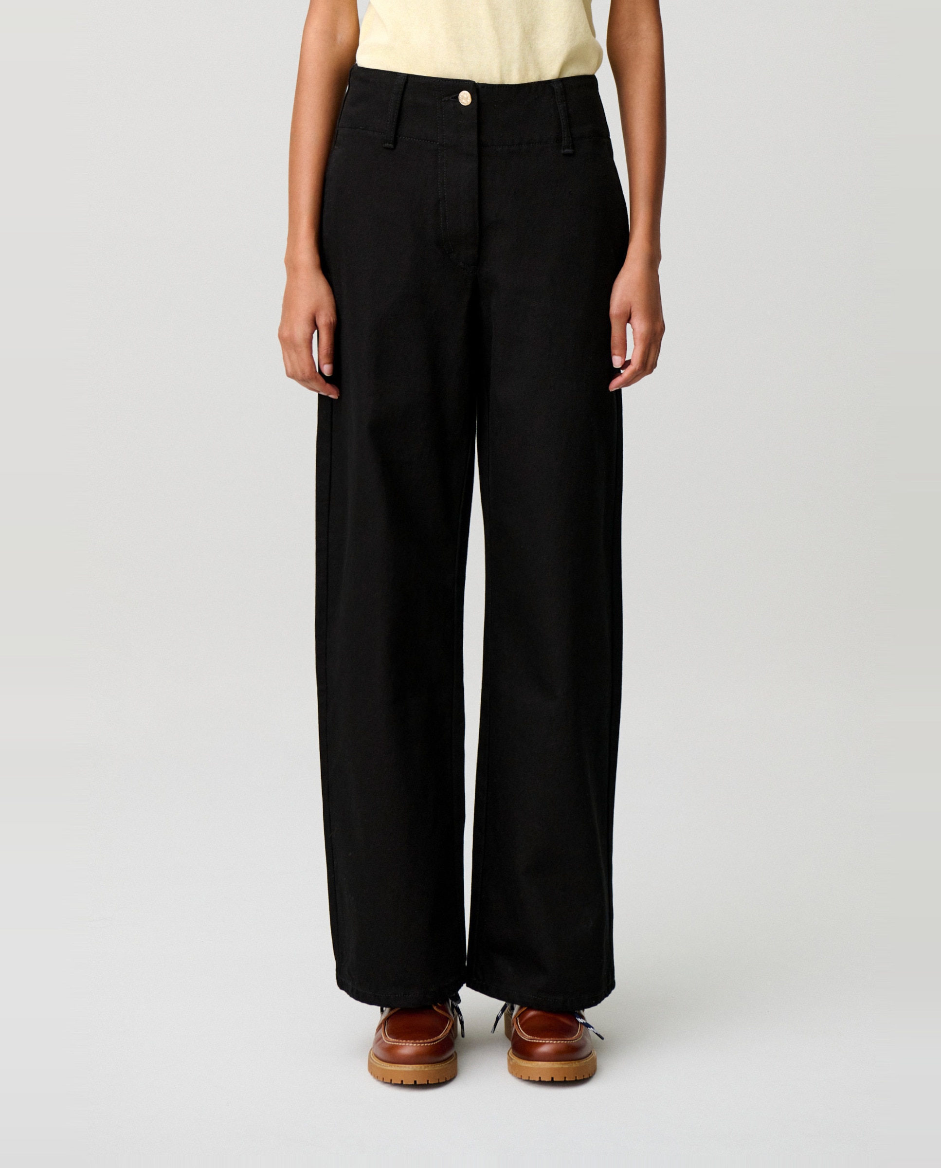 Vaquero de mujer ancho y recto - Claudie Pierlot - Negro Negro-2