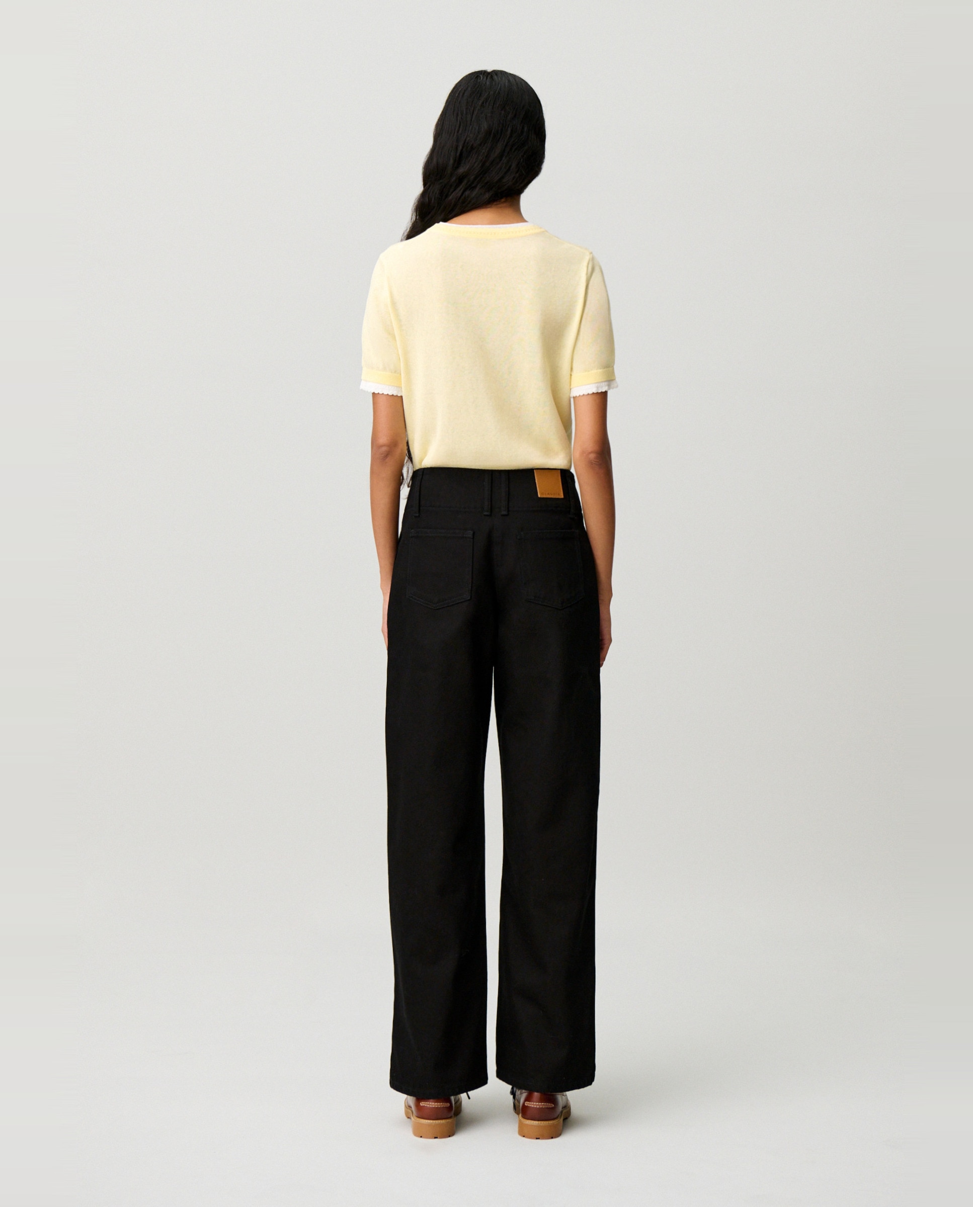 Vaquero de mujer ancho y recto - Claudie Pierlot - Negro Negro-3