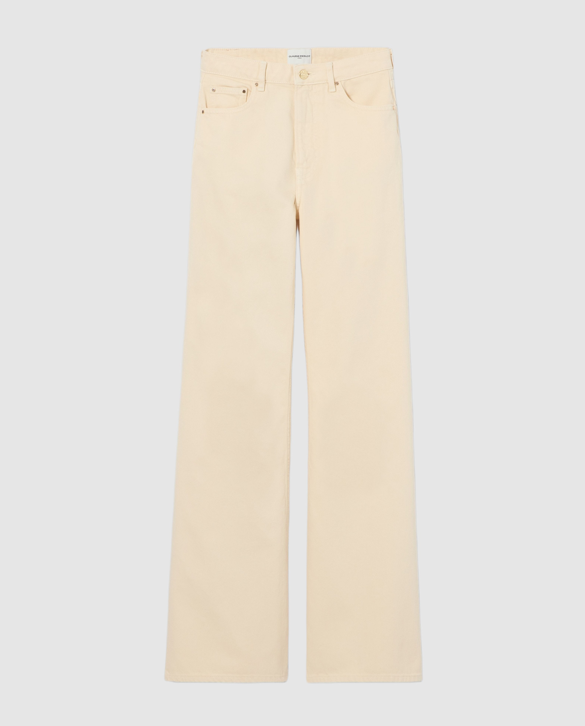 Vaqueros campana de mujer tiro alto - Claudie Pierlot - Beige Beige-6