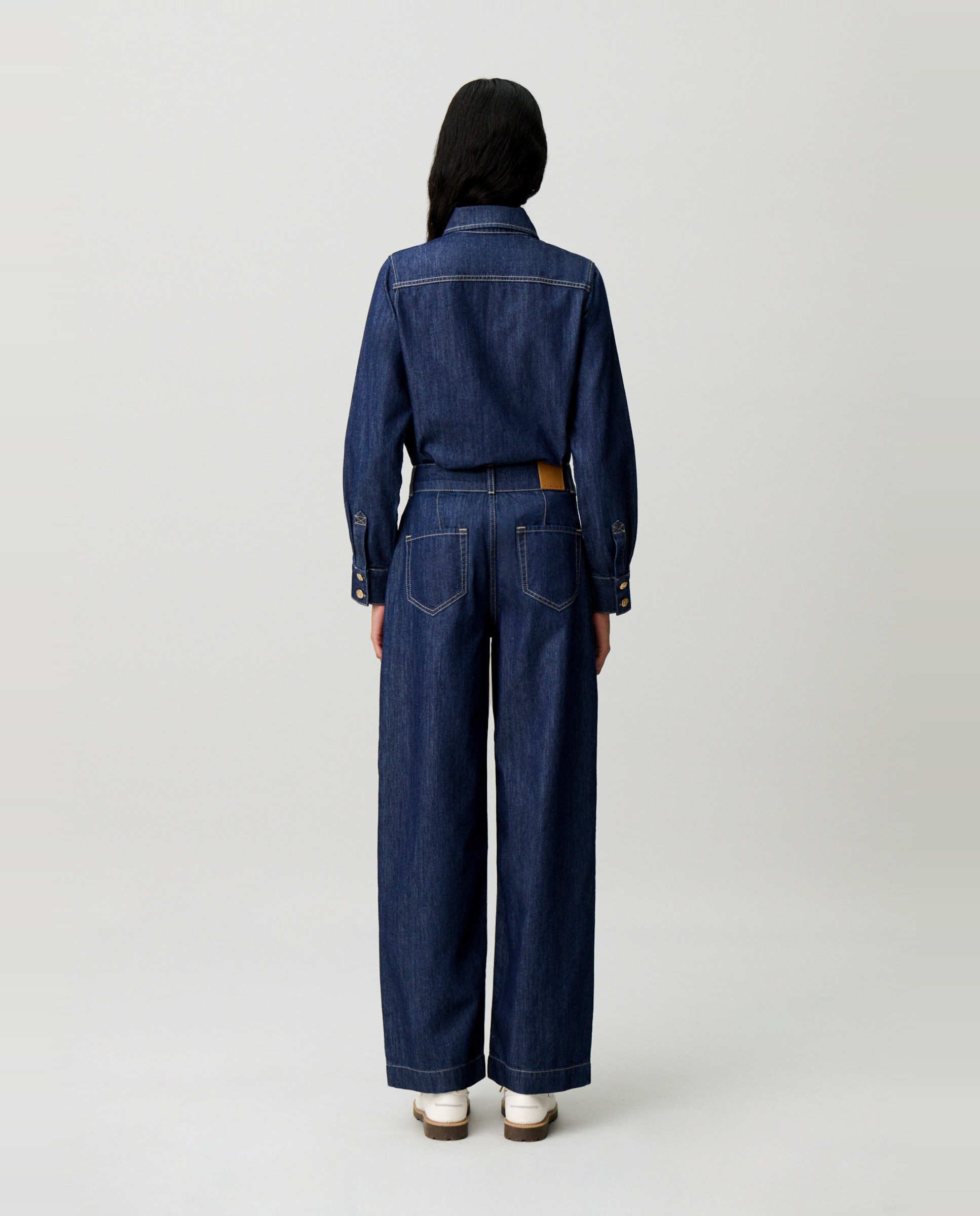 Vaquero recto de mujer suave y desenfadado - Claudie Pierlot - Azul Azul-3