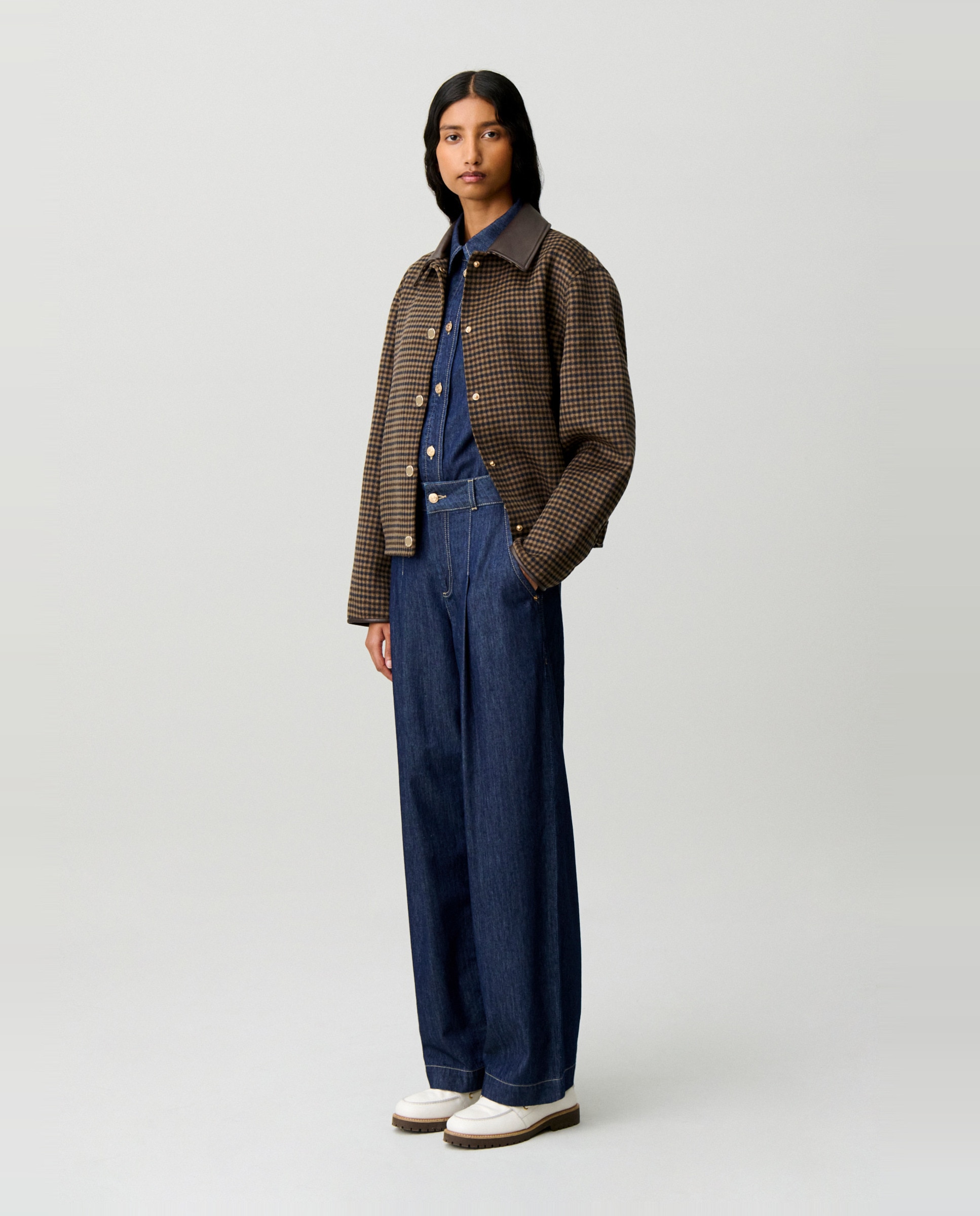 Vaquero recto de mujer suave y desenfadado - Claudie Pierlot - Azul Azul-4