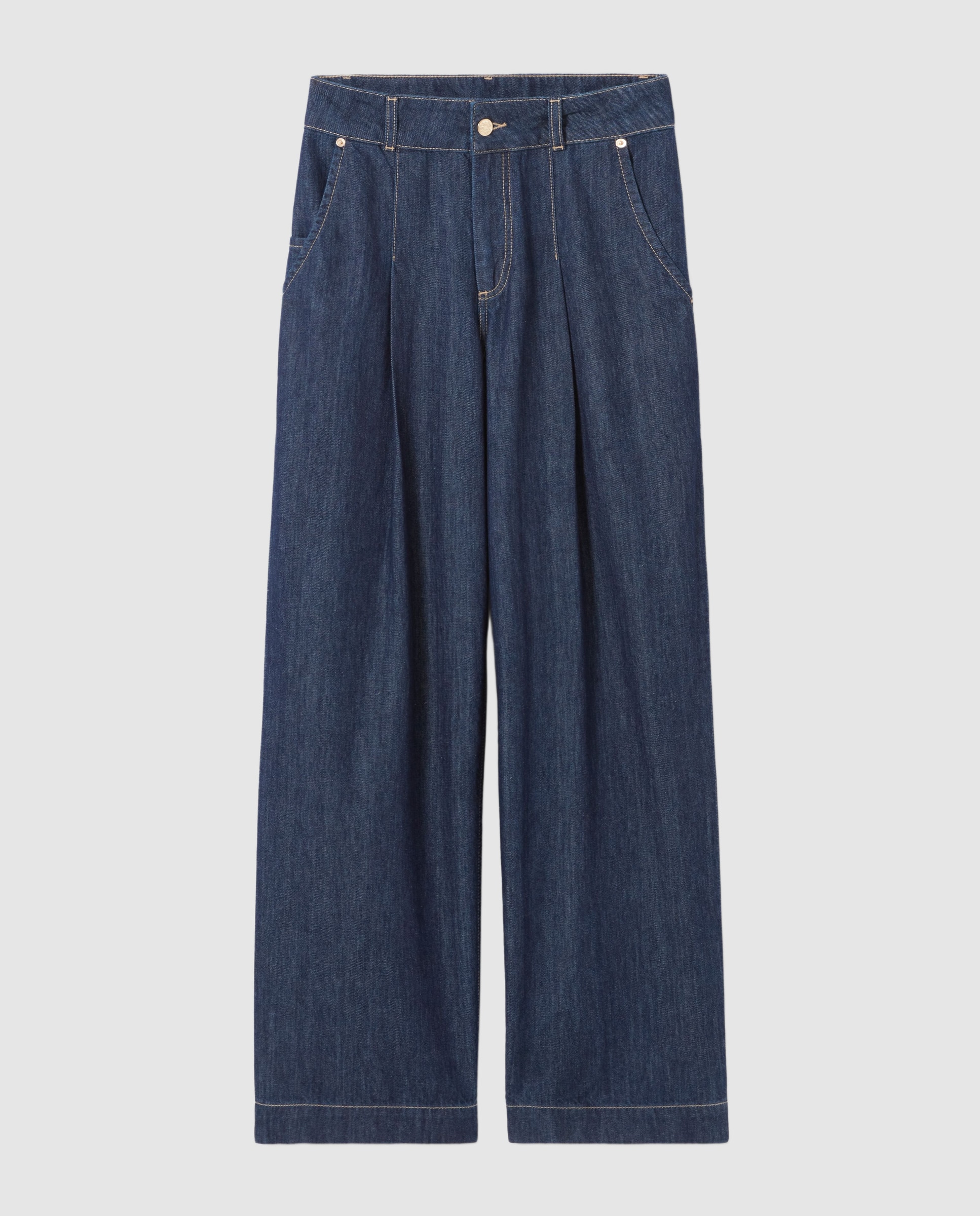 Vaquero recto de mujer suave y desenfadado - Claudie Pierlot - Azul Azul-6