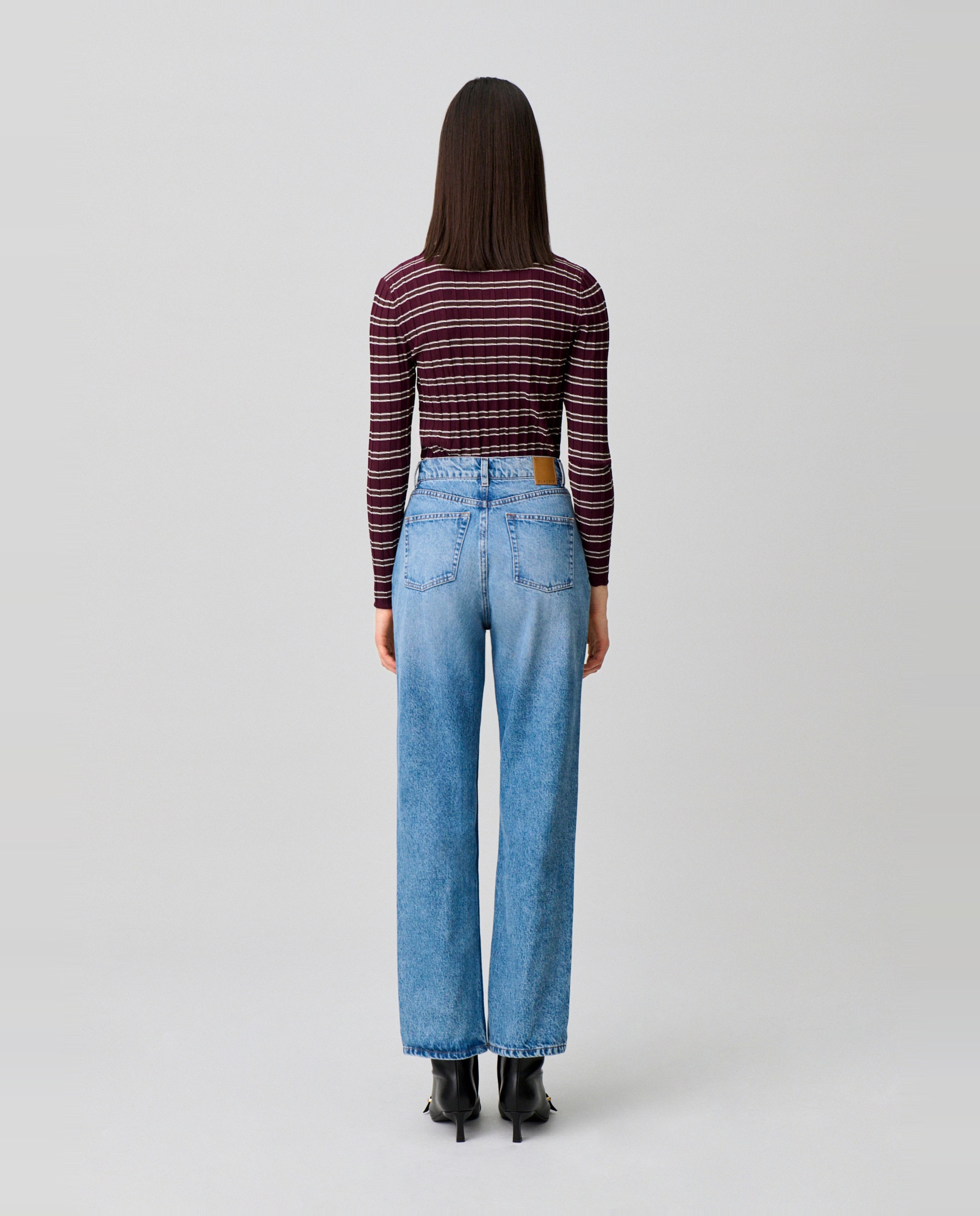 Vaquero de mujer recto lavado - Claudie Pierlot - Azul Azul-3