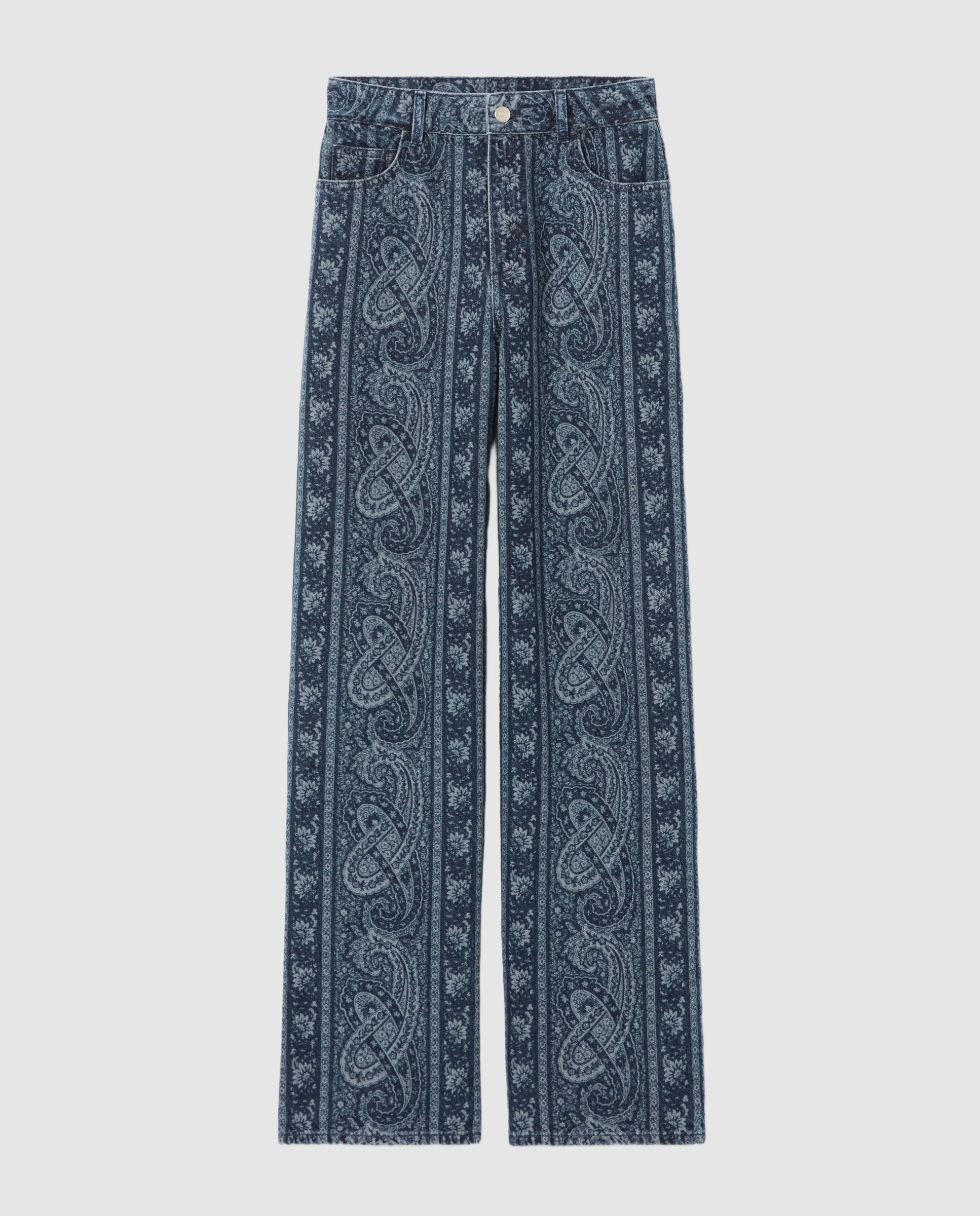 Vaquero de mujer recto con estampado paisley - Claudie Pierlot - Marino Marino-6
