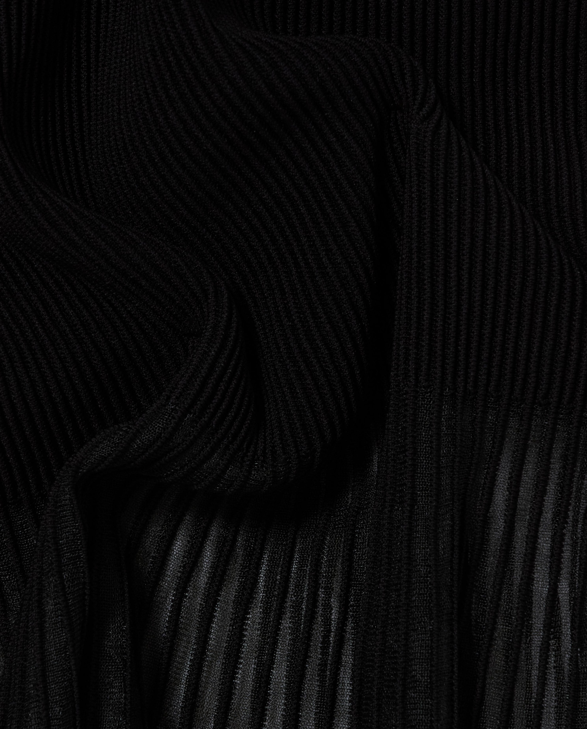Falda de punto midi con bajo transparente - Claudie Pierlot - Negro Negro-6