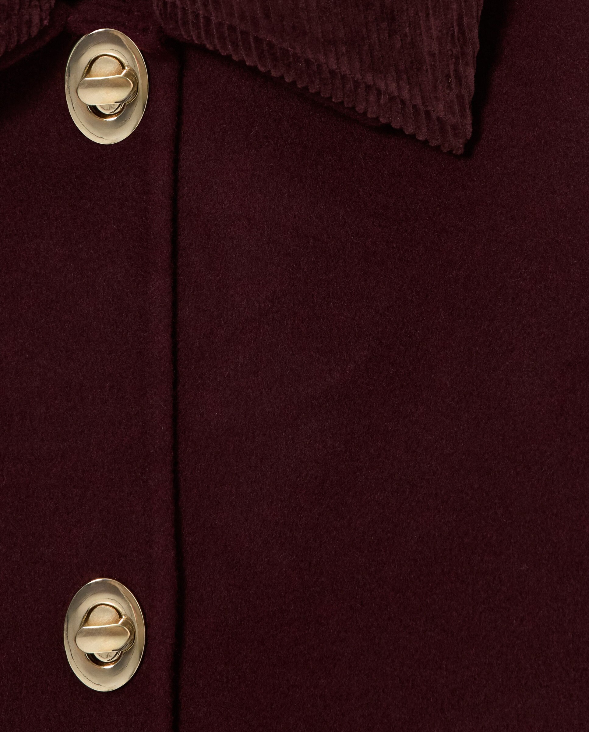 Chaqueta de mujer corte cuadrado con cuello de pana - Claudie Pierlot - Burdeos Burdeos-6