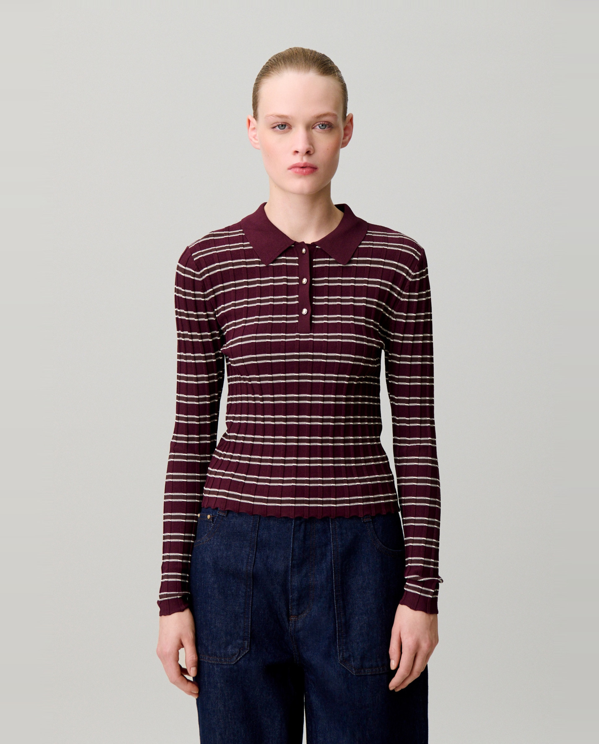 Jersey de mujer fino a rayas - Claudie Pierlot - Multicolor Multicolor-1