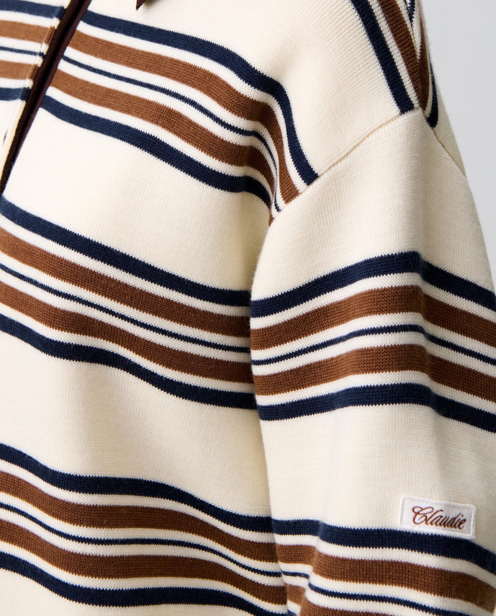 Jersey de punto de mujer polo holgado a rayas - Claudie Pierlot - Multicolor Multicolor-5