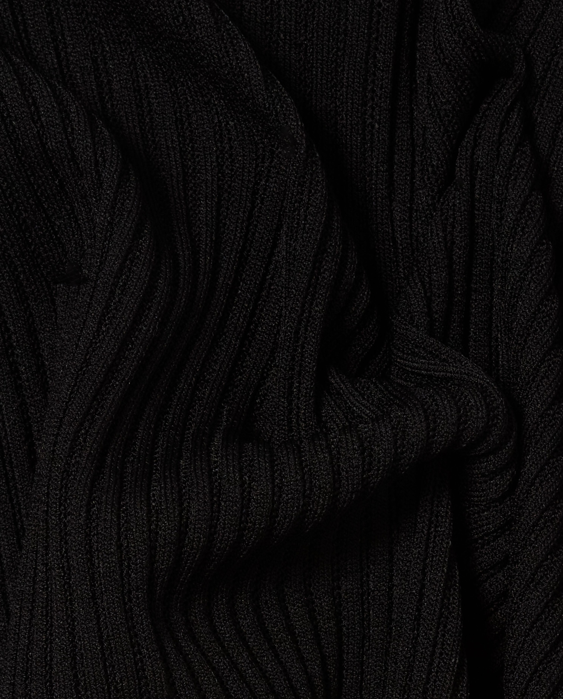 Vestido largo de canalé acampanado - Claudie Pierlot - Negro Negro-6