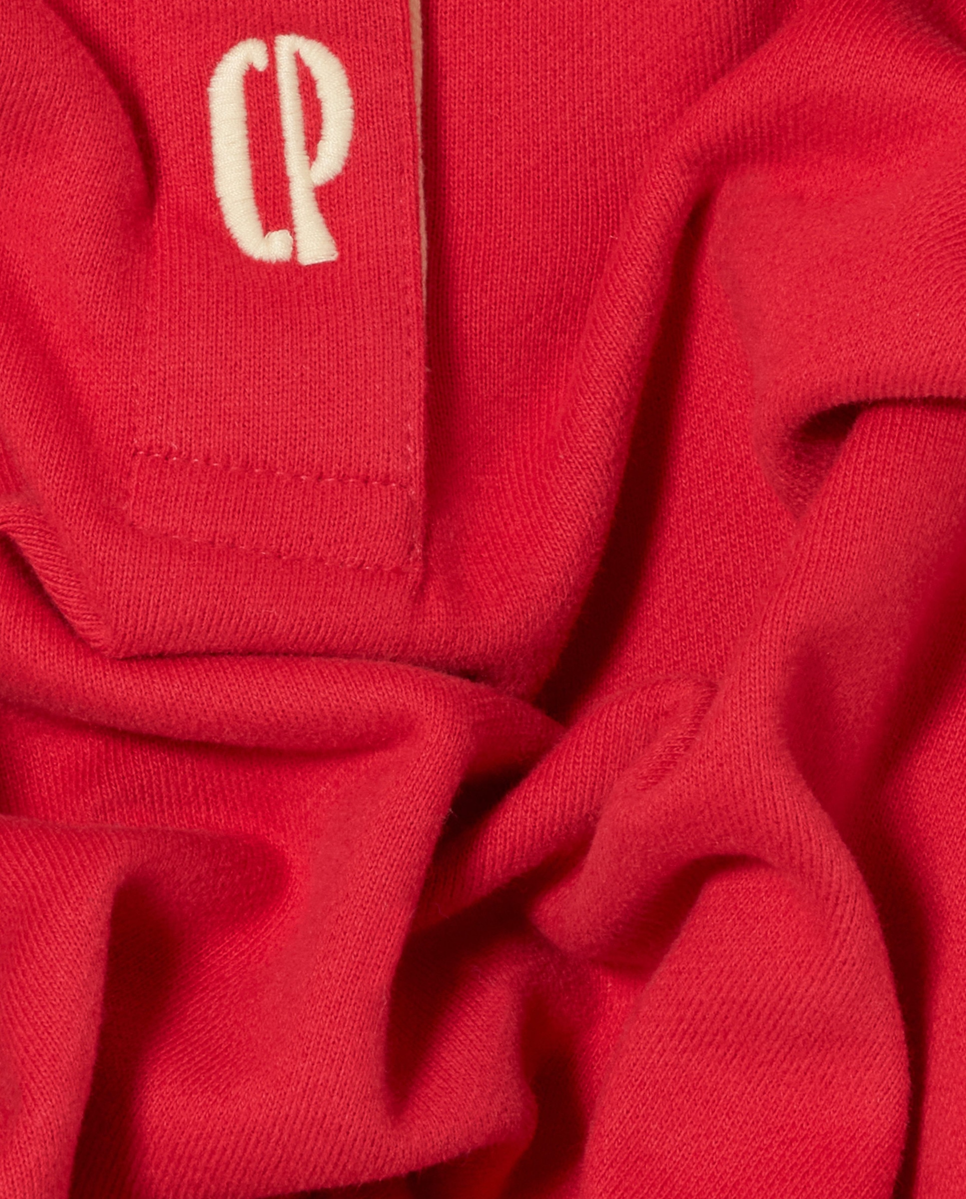 Sudadera de mujer oversize de algodón con tapeta tipo polo - Claudie Pierlot - Rojo Rojo-7