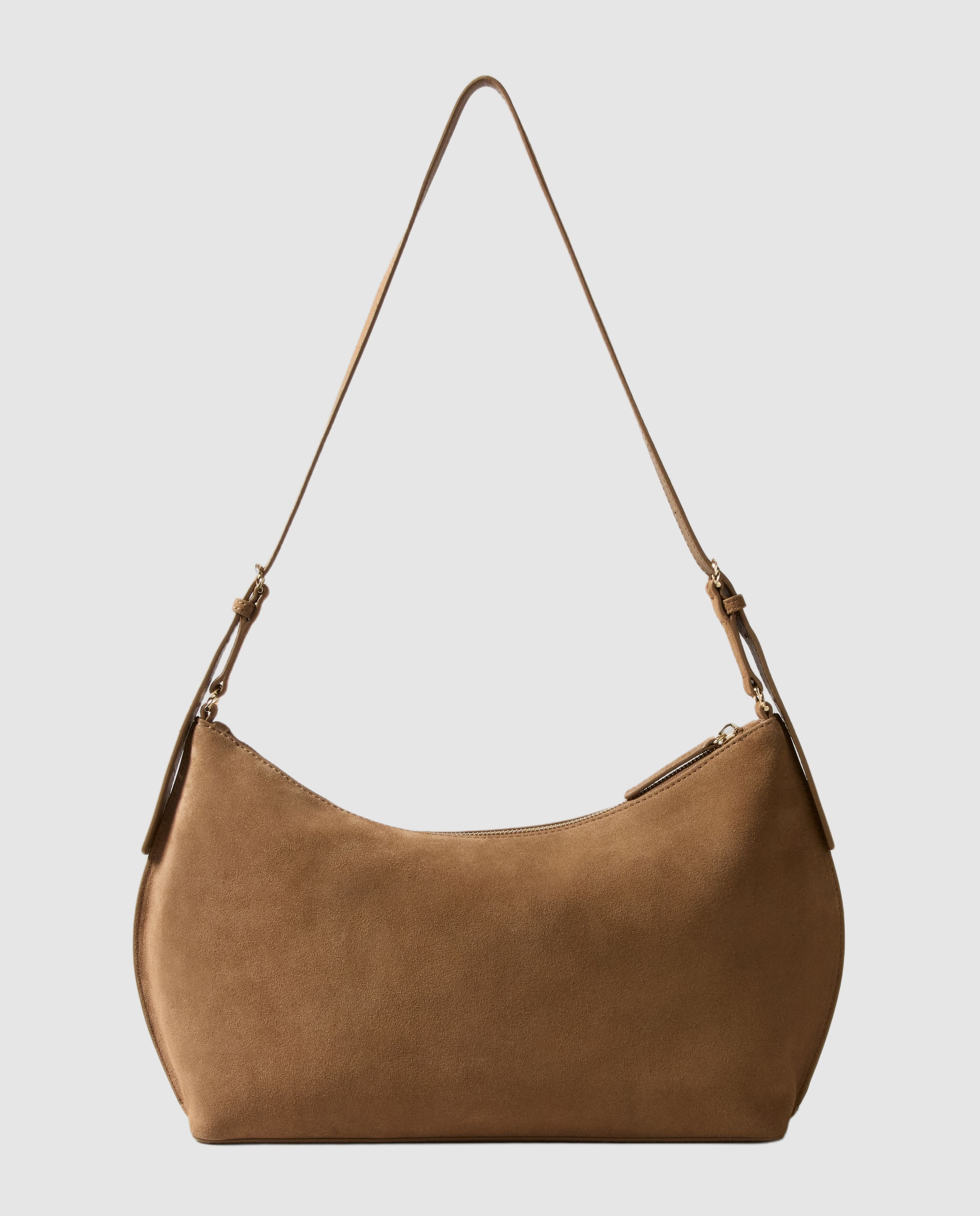 Bolso de hombro de ante suave con cierre de cremallera - Claudie Pierlot - Amarillo Amarillo-3