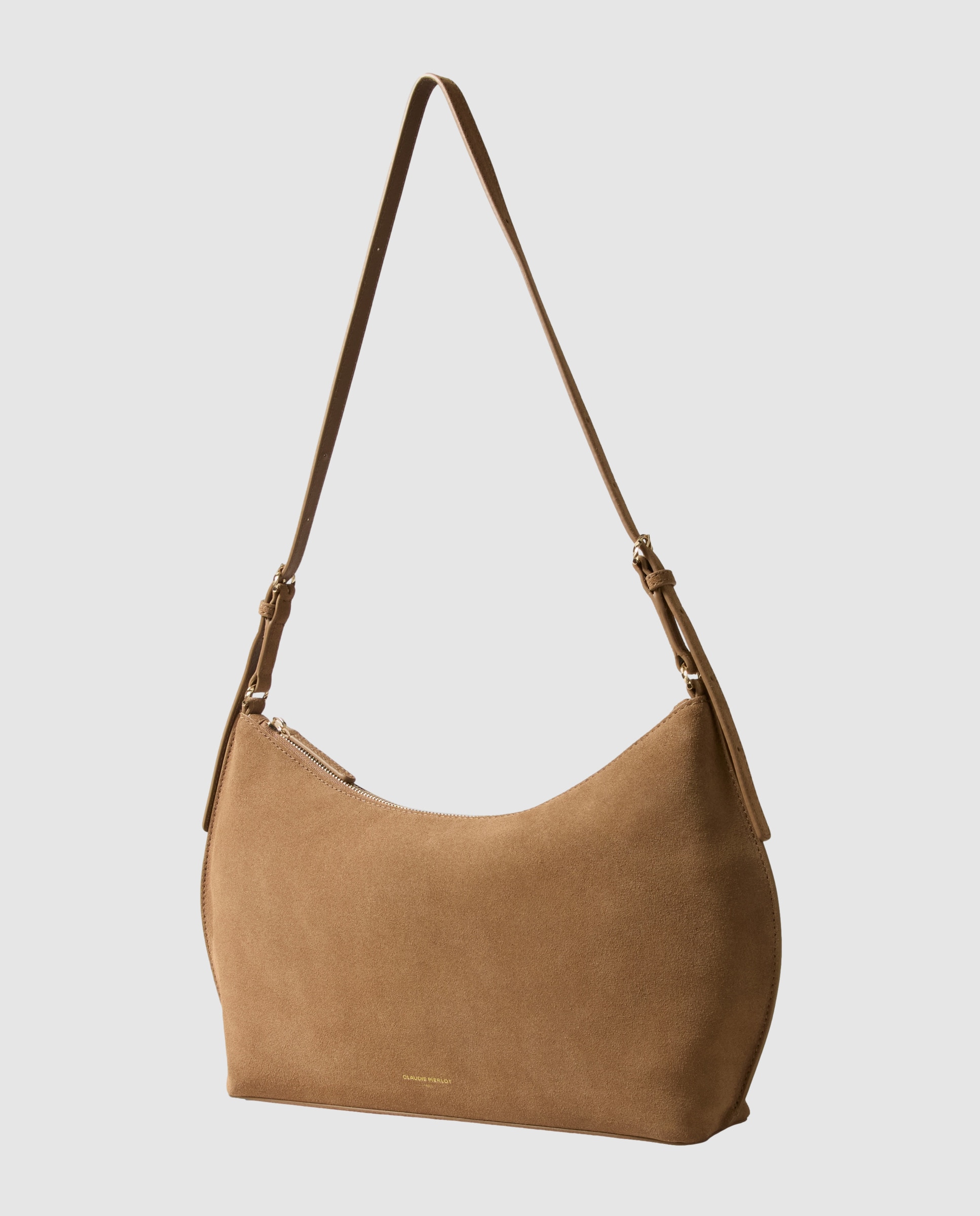 Bolso de hombro de ante suave con cierre de cremallera - Claudie Pierlot - Amarillo Amarillo-2
