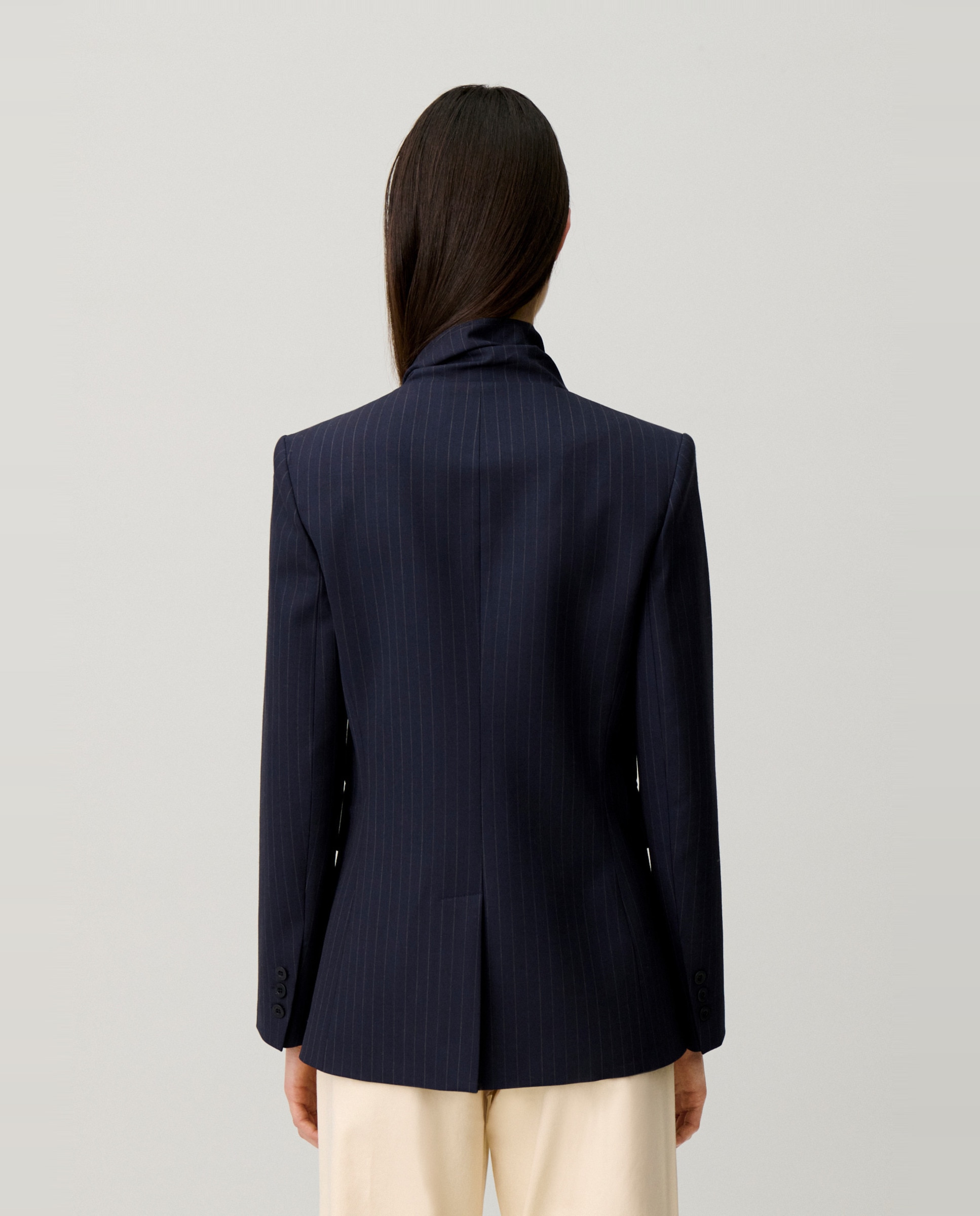 Chaqueta de punto de mujer sastre cuello pañuelo desmontable - Claudie Pierlot - Multicolor Multicolor-2