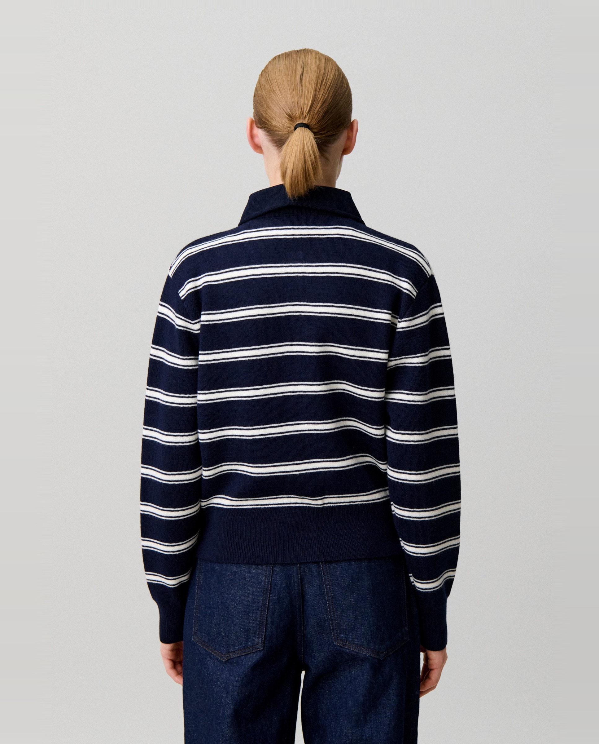 Cárdigan de mujer a rayas, de manga larga y cuello camisero - Claudie Pierlot - Multicolor Multicolor-2