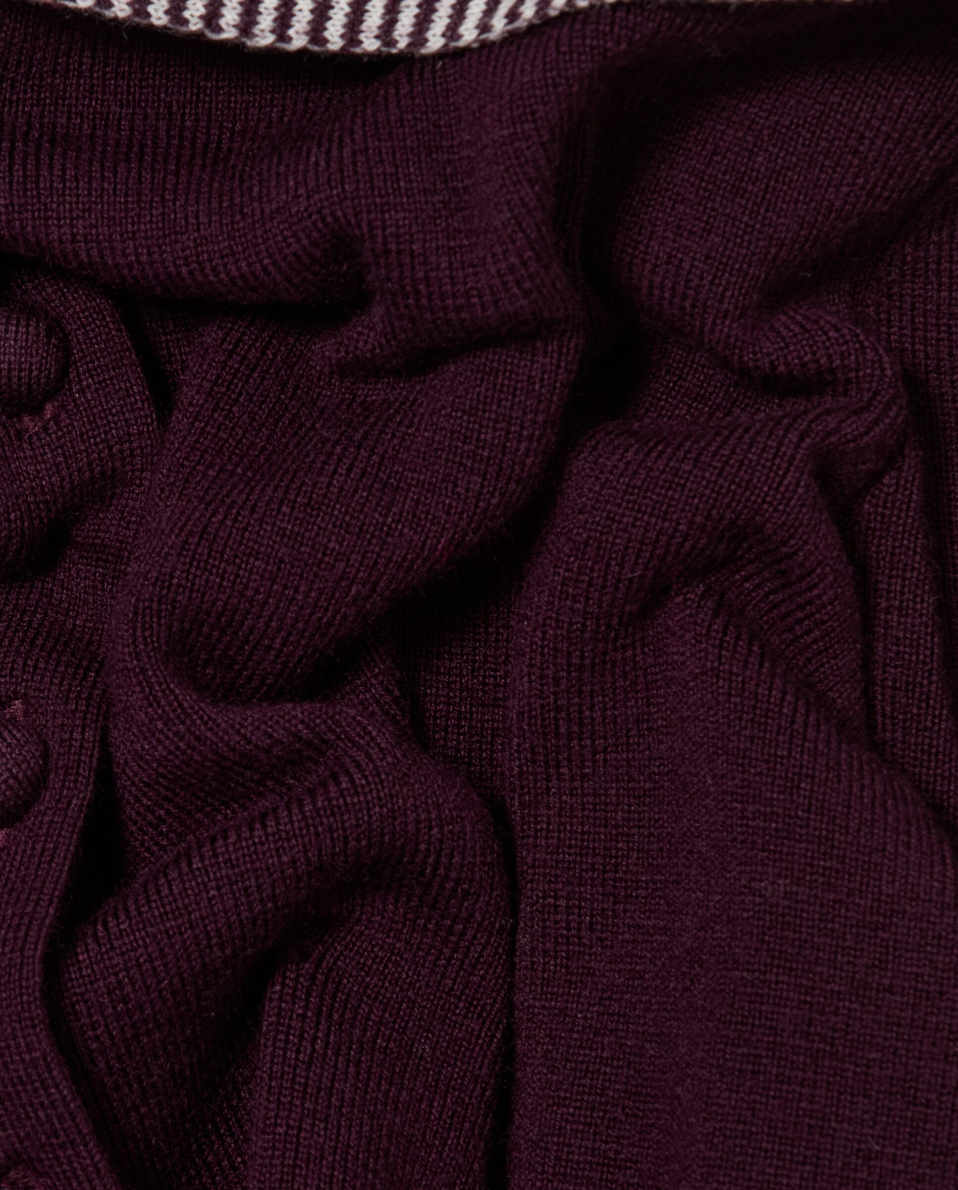 Cárdigan de lana de mujer cuello marinero a rayas - Claudie Pierlot - Morado Morado-7