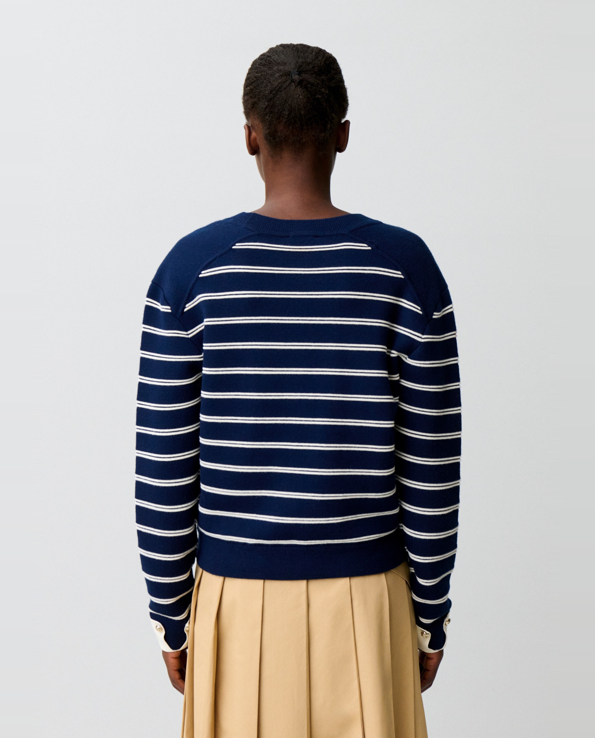 Jersey de mujer marinero de lana con botones dorados - Claudie Pierlot - Multicolor Multicolor-2
