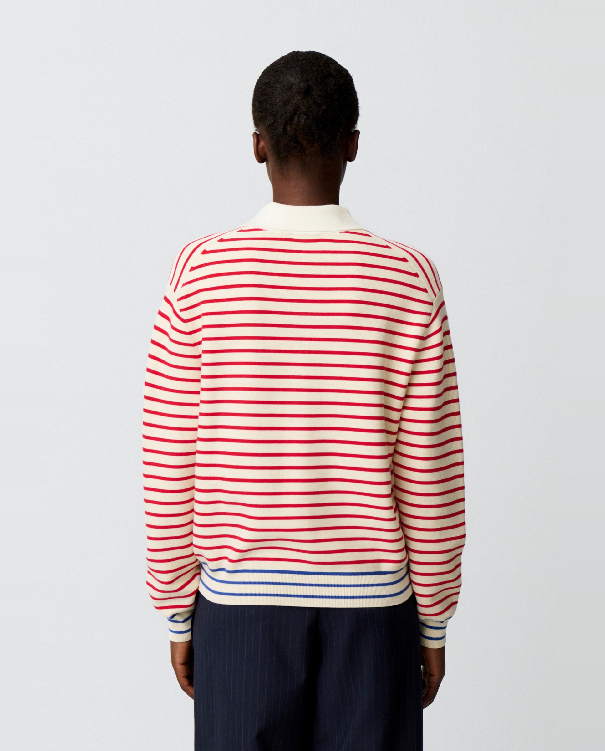 Jersey de punto de mujer con cuello polo, a rayas y manga larga - Claudie Pierlot - Multicolor Multicolor-2