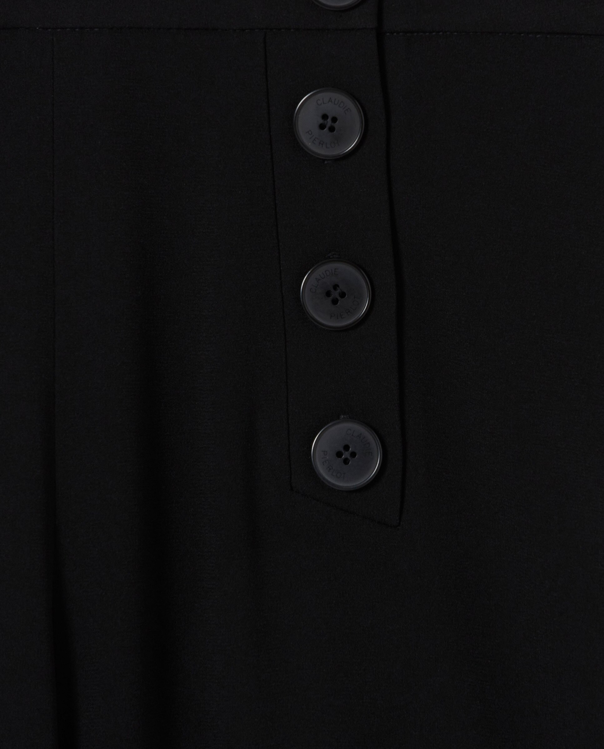 Pantalones anchos de mujer estilo puente con pliegues - Claudie Pierlot - Negro Negro-7