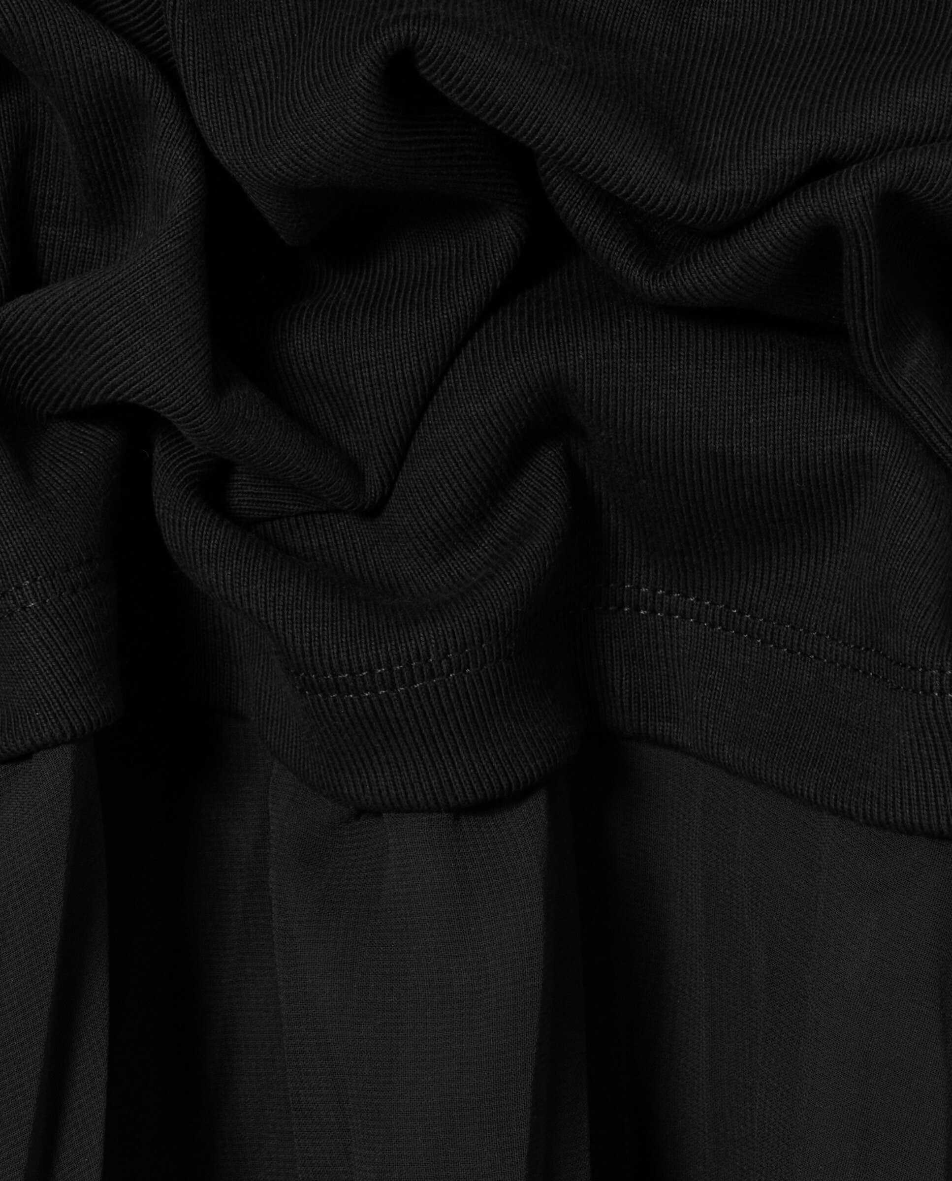Vestido midi bimaterial plisado - Claudie Pierlot - Negro Negro-7