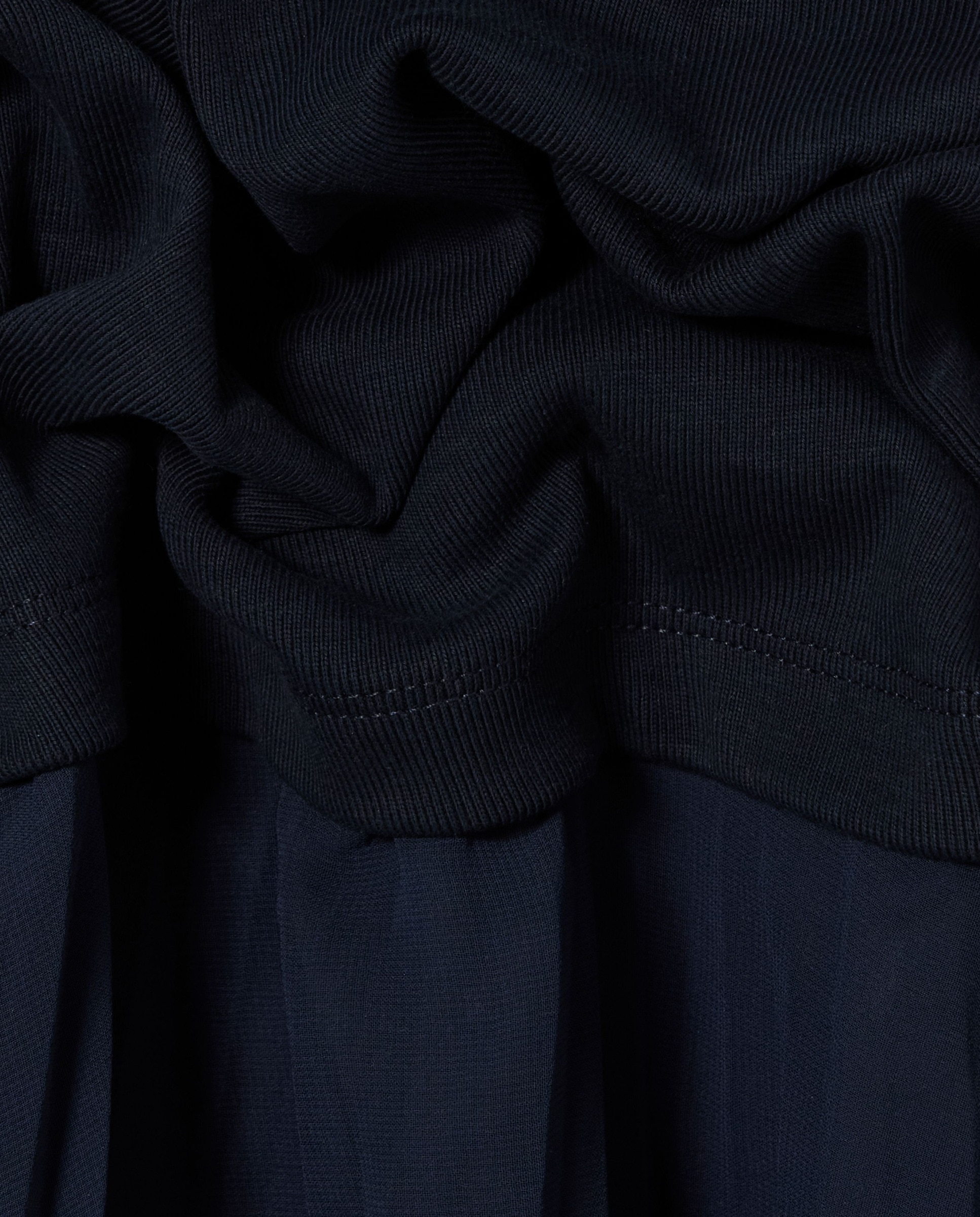 Vestido midi bimaterial plisado - Claudie Pierlot - Azul marino Azul marino-7