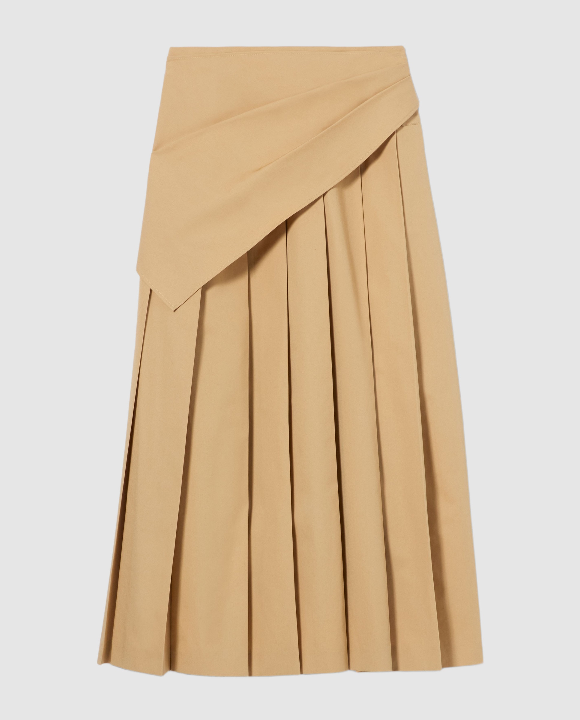 Falda plisada midi de tiro medio con pañuelo - Claudie Pierlot - Beige Beige-5