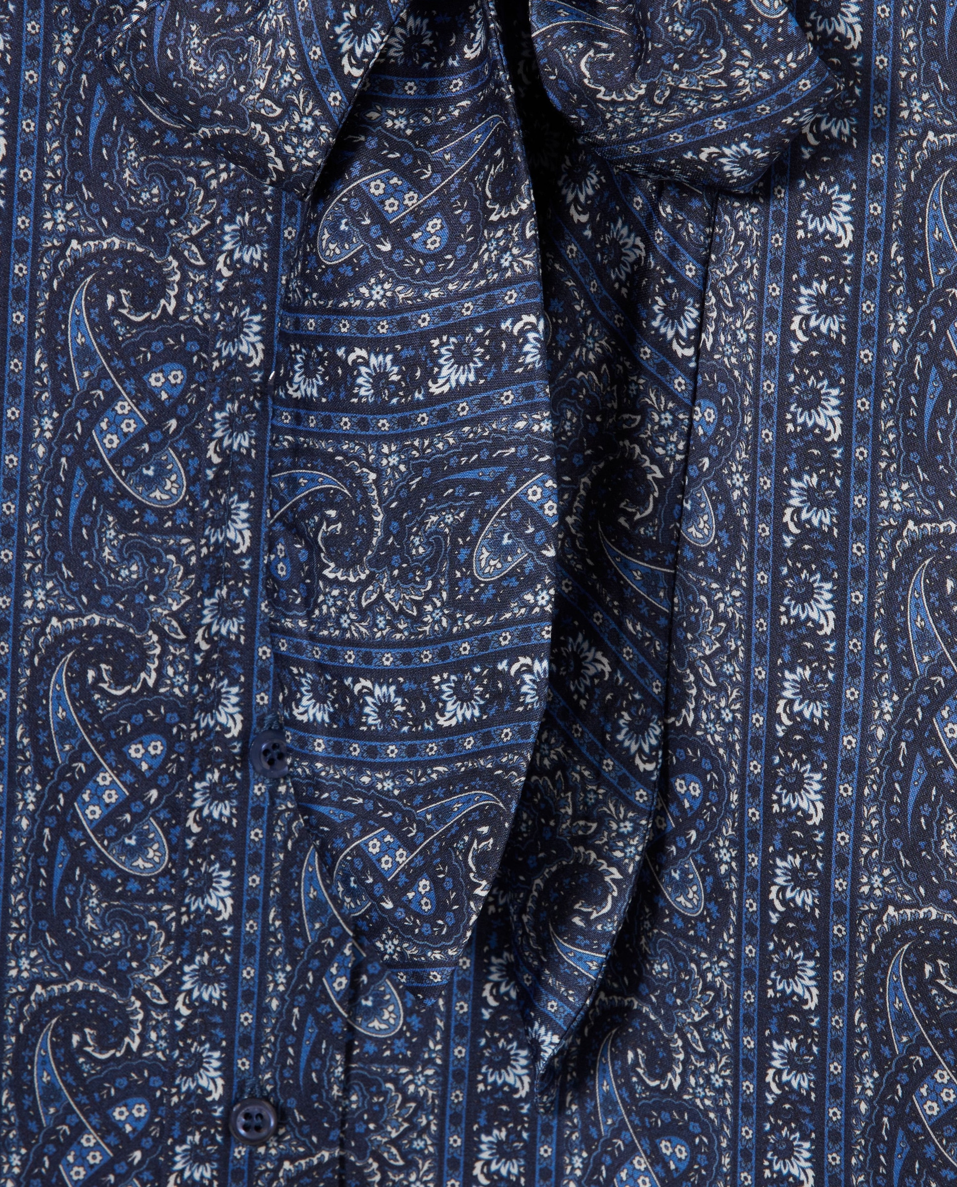 Camisa de mujer estampada con lazada - Claudie Pierlot - Azul marino Azul marino-7