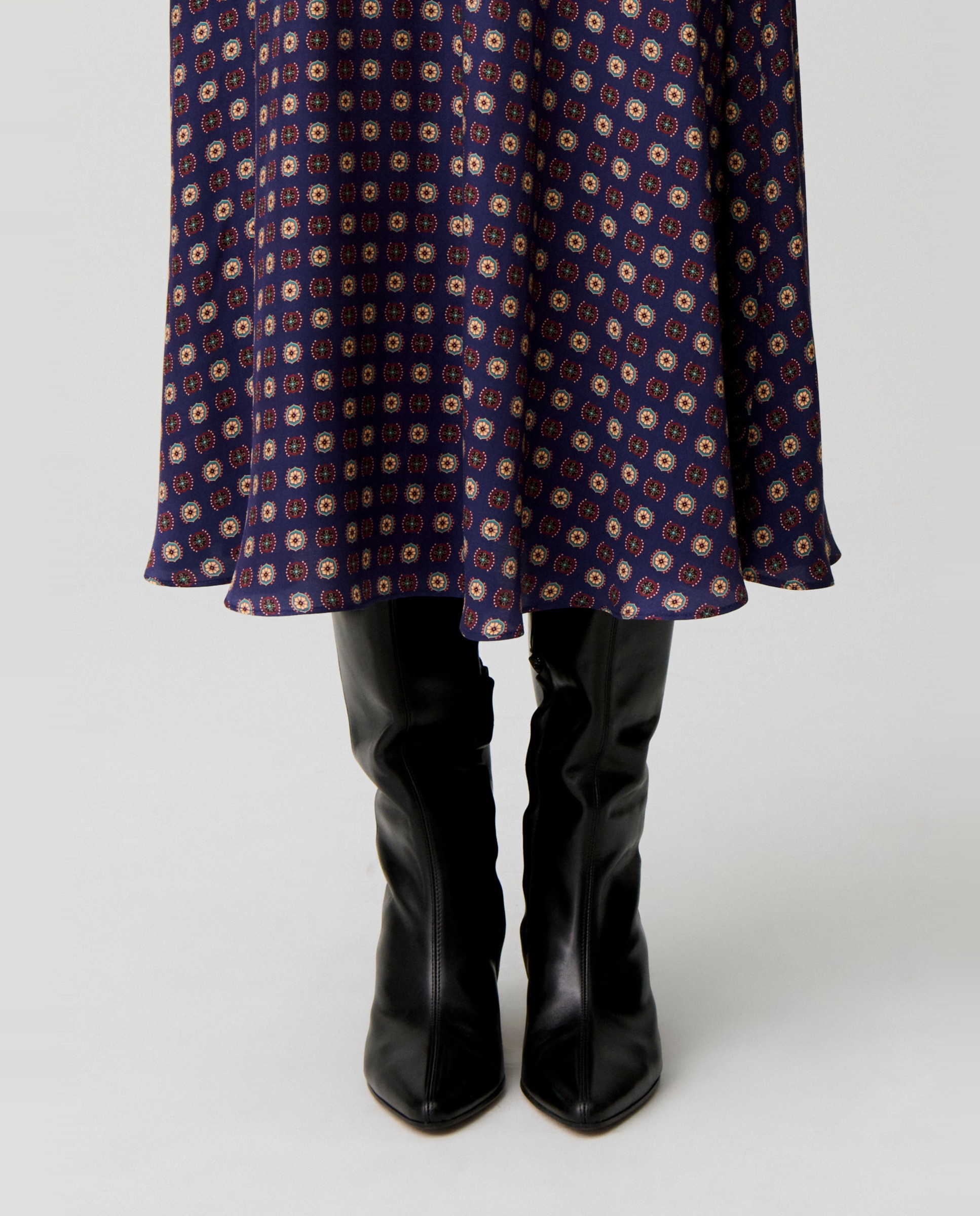 Falda midi estampada acampanada - Claudie Pierlot - Marino Marino-6