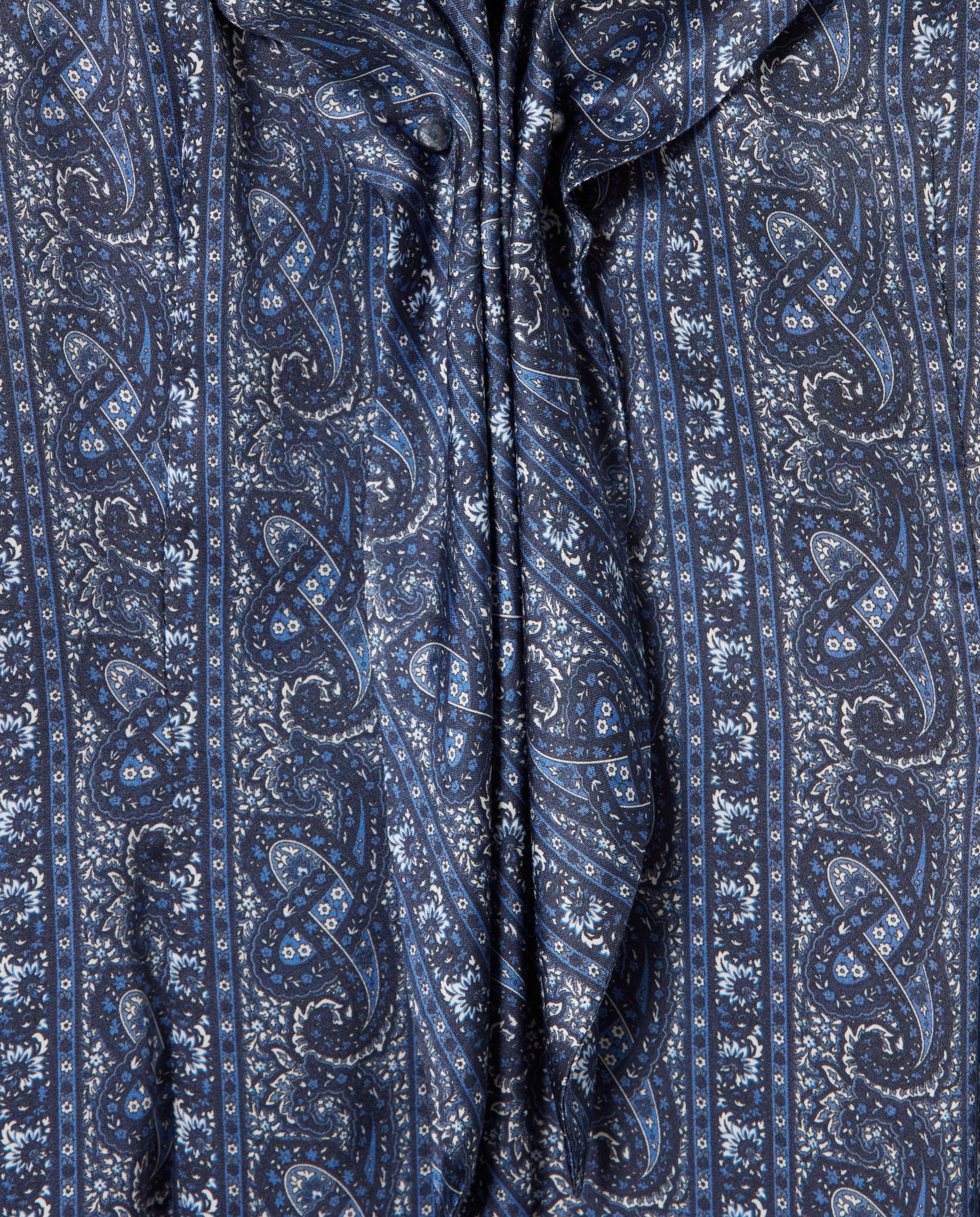 Vestido midi estampado fluido - Claudie Pierlot - Azul marino Azul marino-7