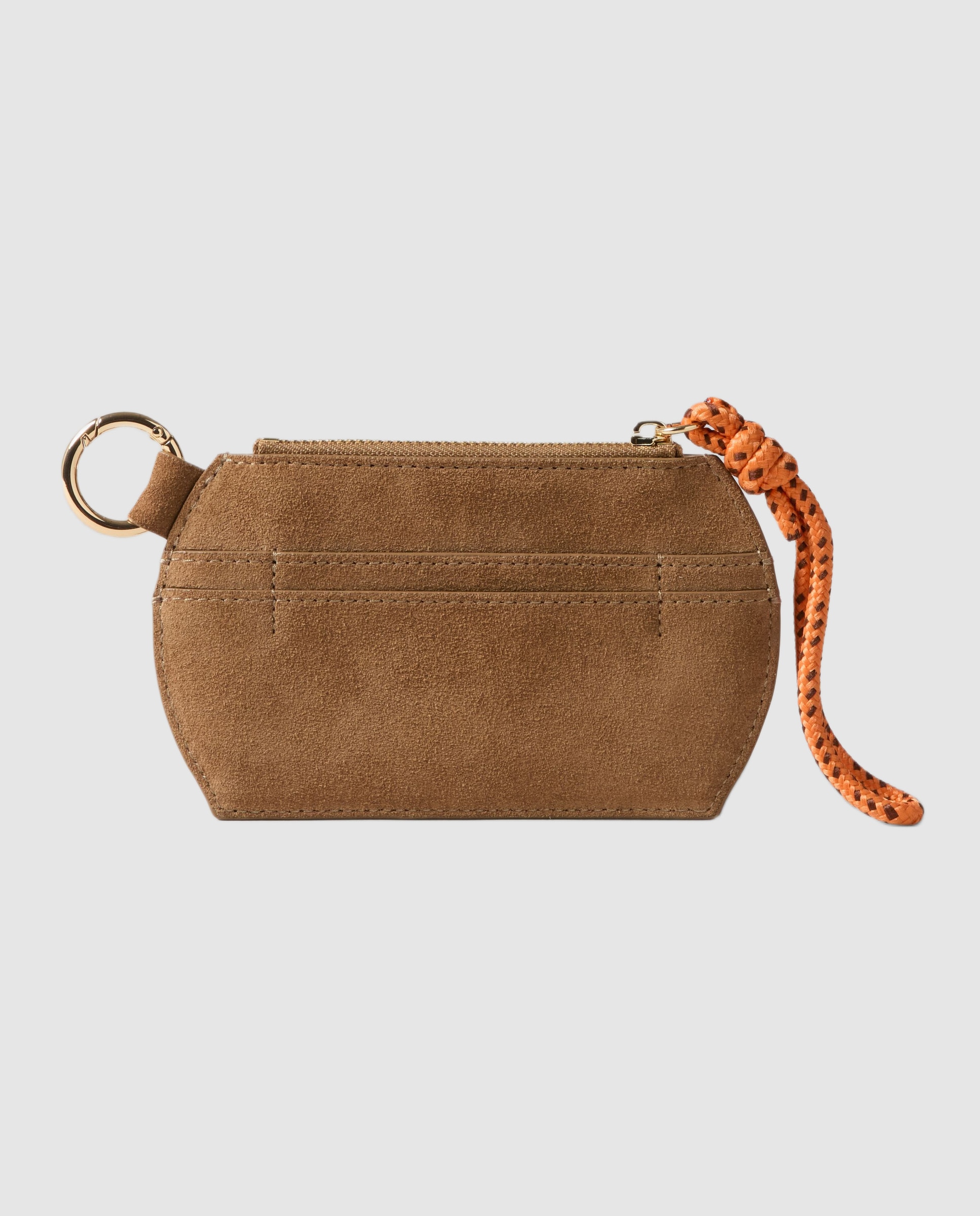 Tarjetero para mujer pequeño en ante beige con cremallera - Claudie Pierlot - Beige Beige-3