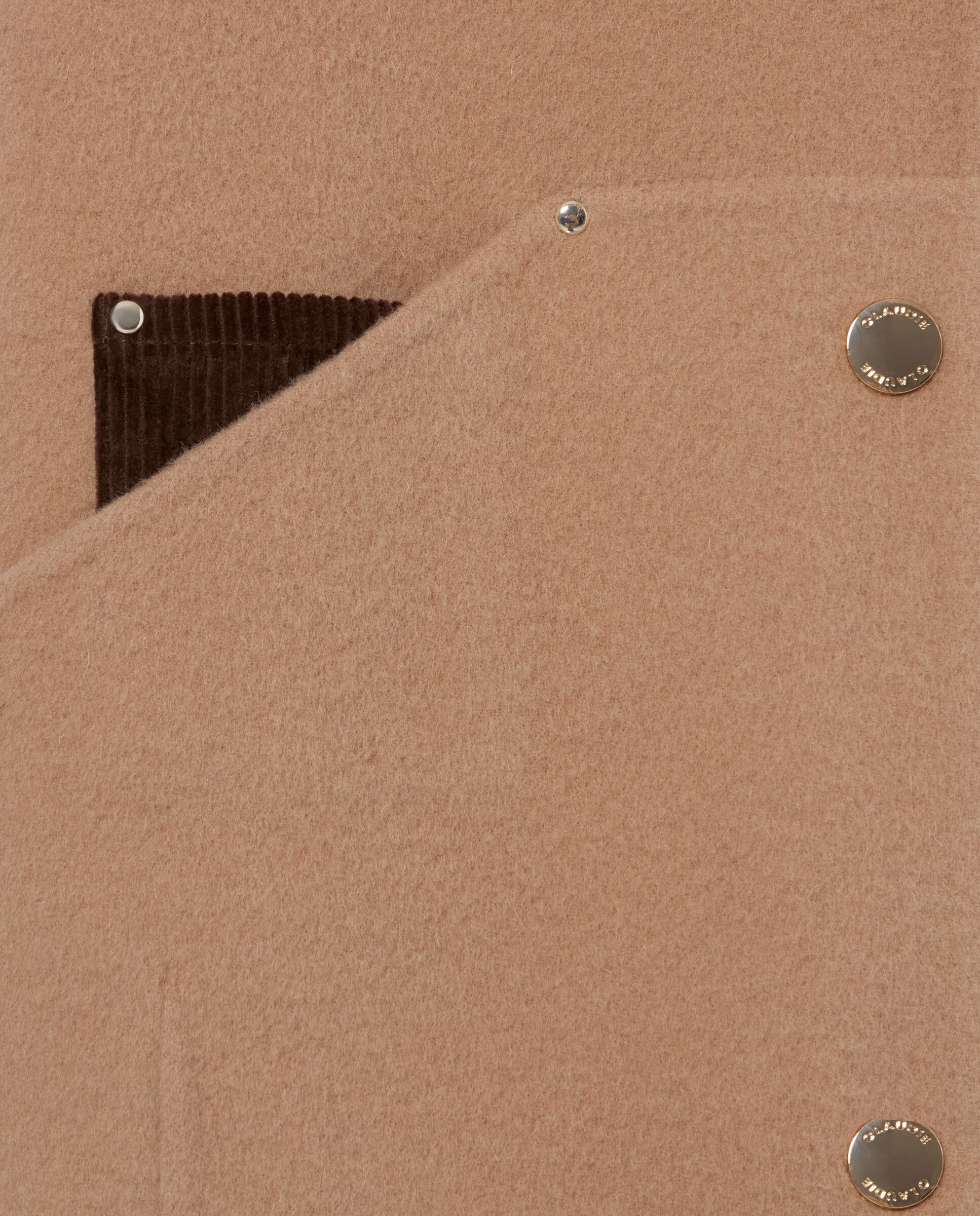 Abrigo de paño de mujer corto con lana - Claudie Pierlot - Beige Beige-7