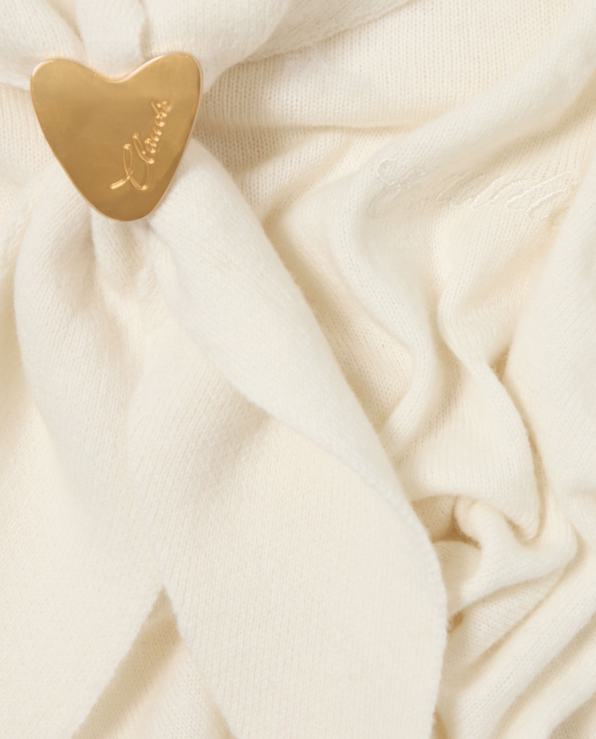 Jersey de punto de mujer con fular y joya extraíbles - Claudie Pierlot - Blanco Blanco-8