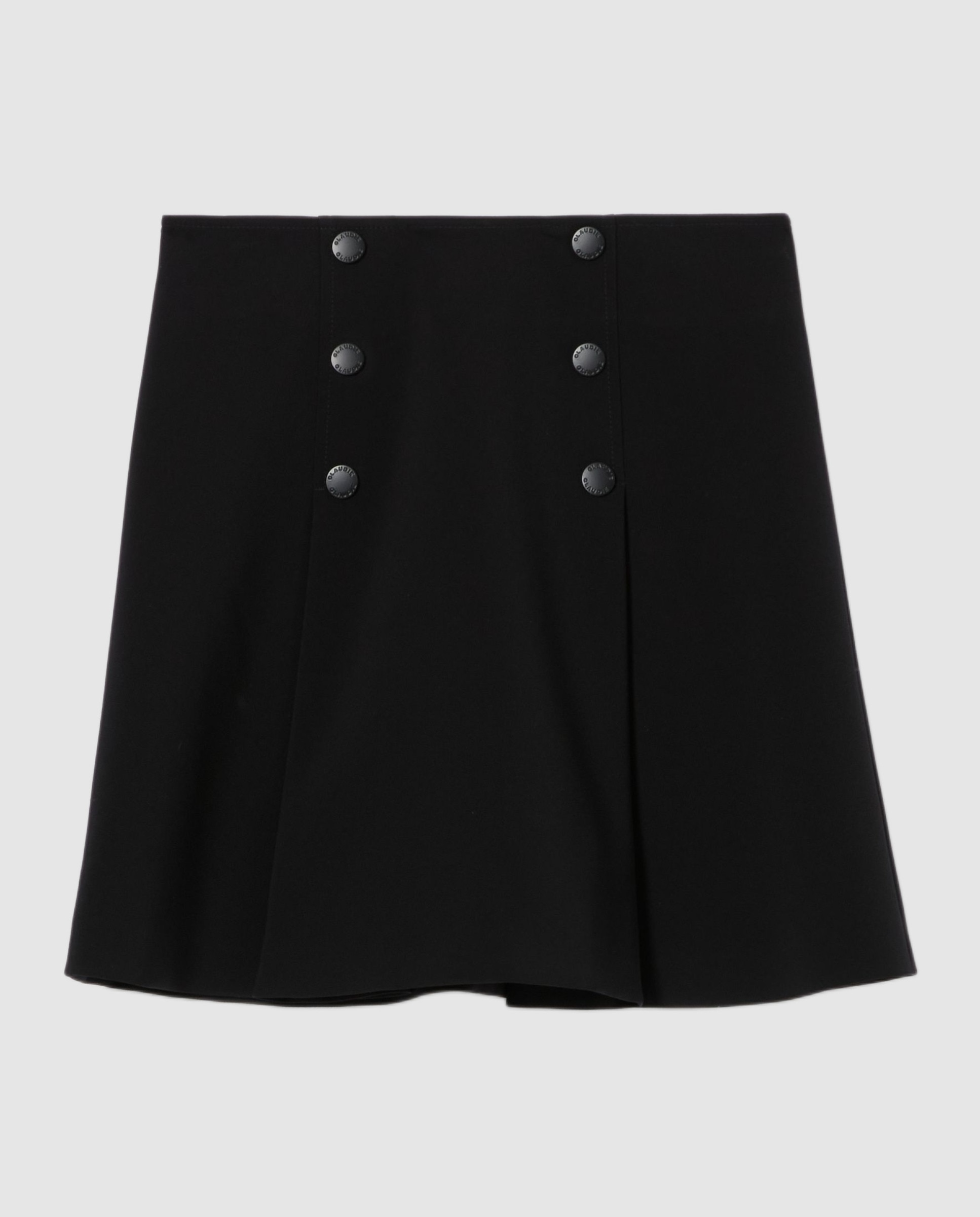 Falda corta evasé con pliegues - Claudie Pierlot - Negro Negro-6