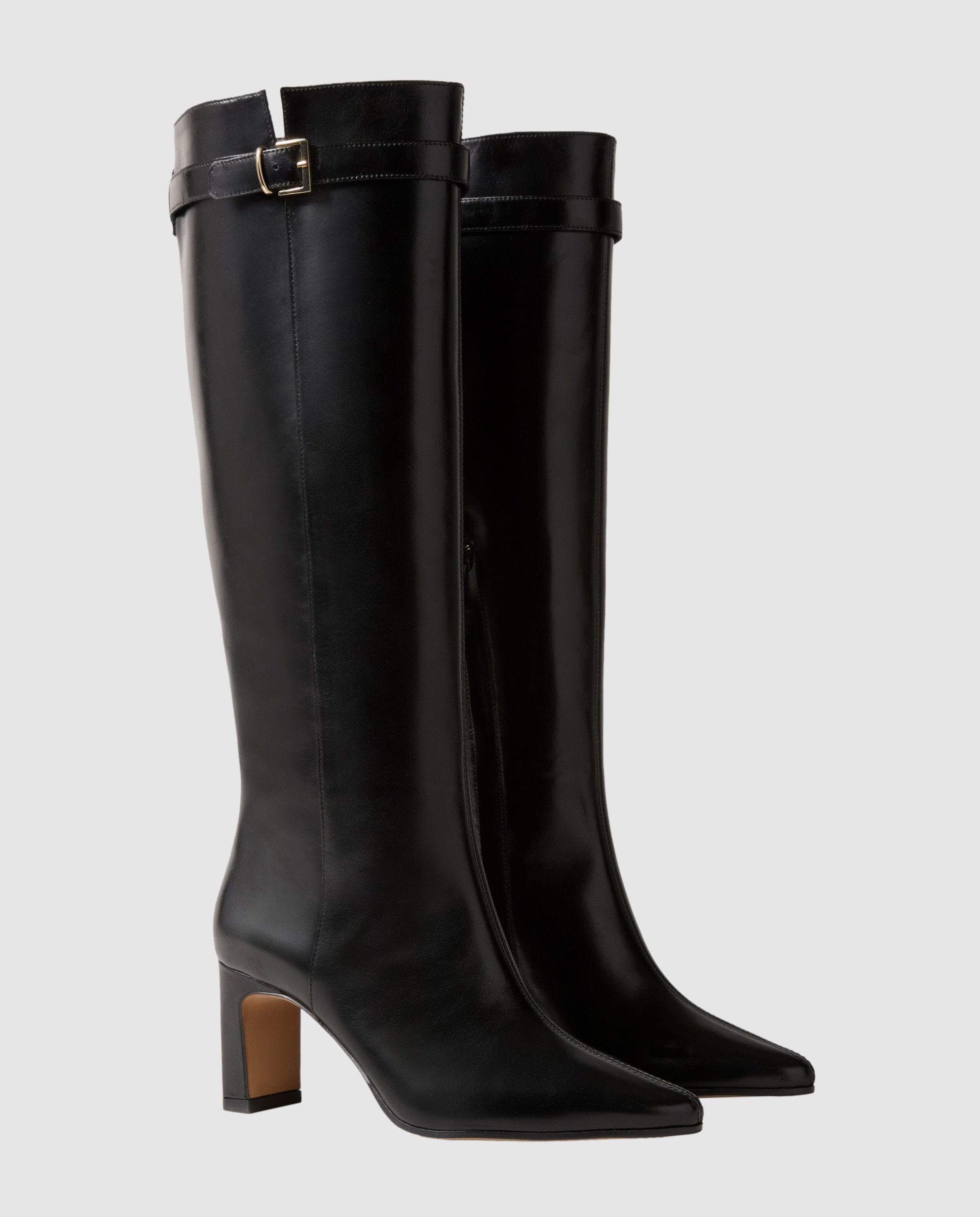 Botas básicas de mujer de piel lisa encerada - Claudie Pierlot - Negro Negro-2