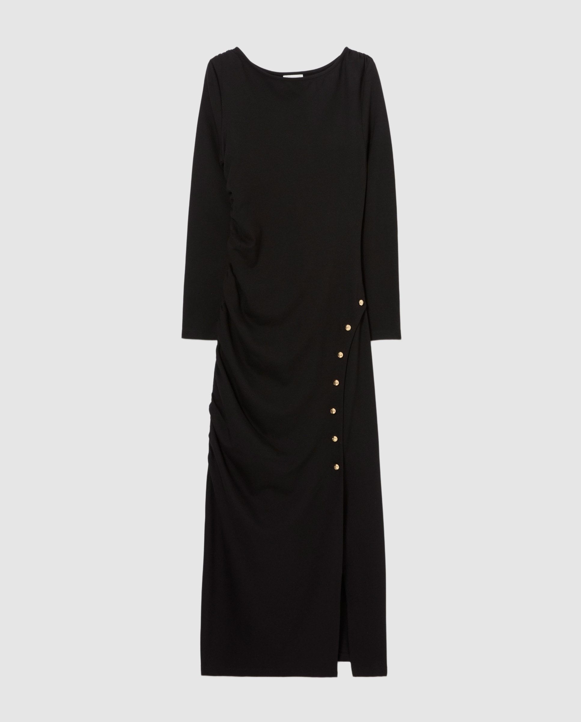 Imagen 5 de Vestido largo ajustado drapeado - Claudie Pierlot - Negro Negro