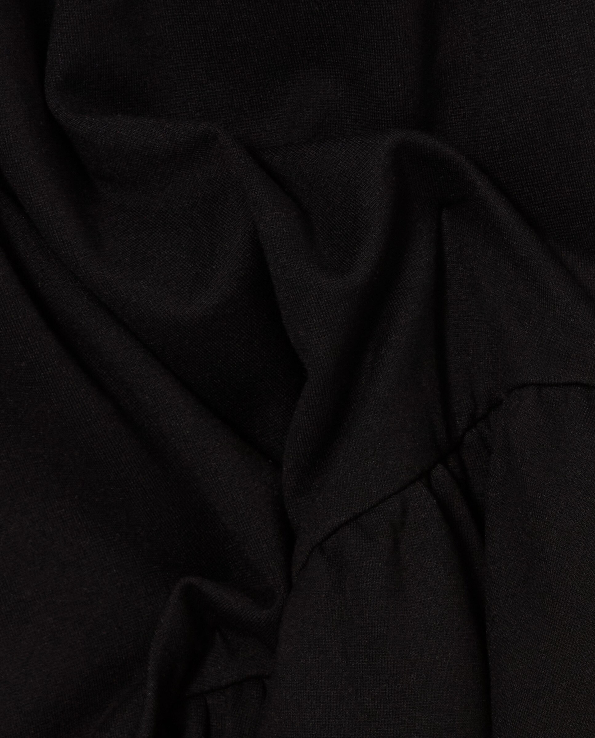 Vestido midi de manga larga, cuello redondo y volantes asimétricos - Claudie Pierlot - Negro Negro-7